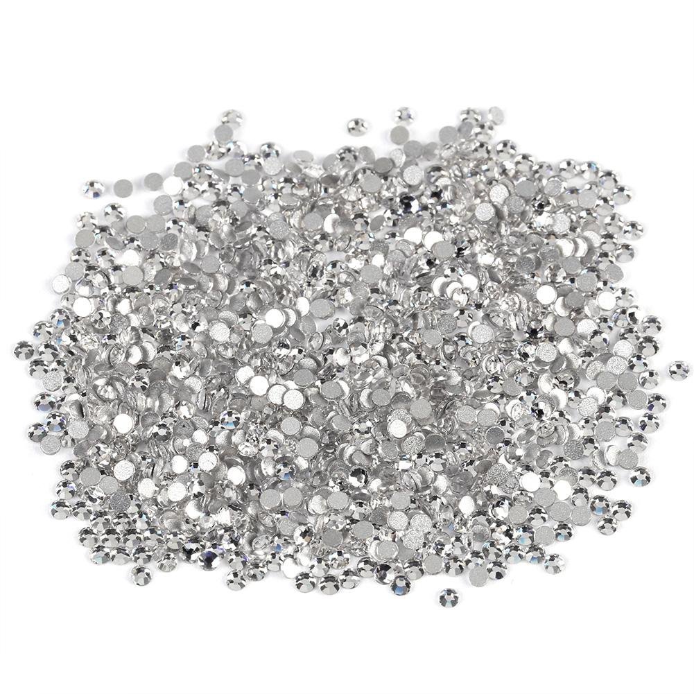 1440pcs White Crystal Glass Rhinestones for Nail Art, DIY Crafts, Phone Cases, Clothes & Shoes Decorations | SS3 (1.3-1.5mm) | Perfect for Wedding, Party, Fashion Accessories & Home Decor