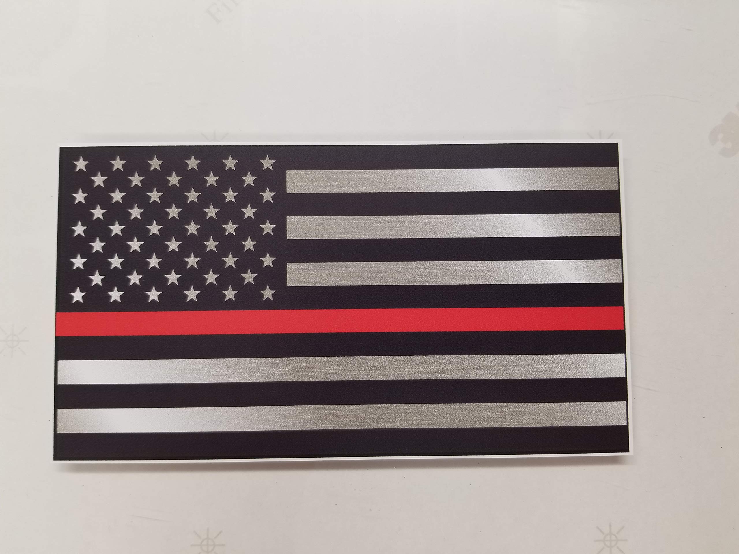 Thin Red Line Flag Decal - Firefighter & Fire Department Support Sticker for Cars, Trucks & Windows | Show Your Fire Truck & Red Lives Matter Pride | Perfect for Bumpers, Laptops & Helmets