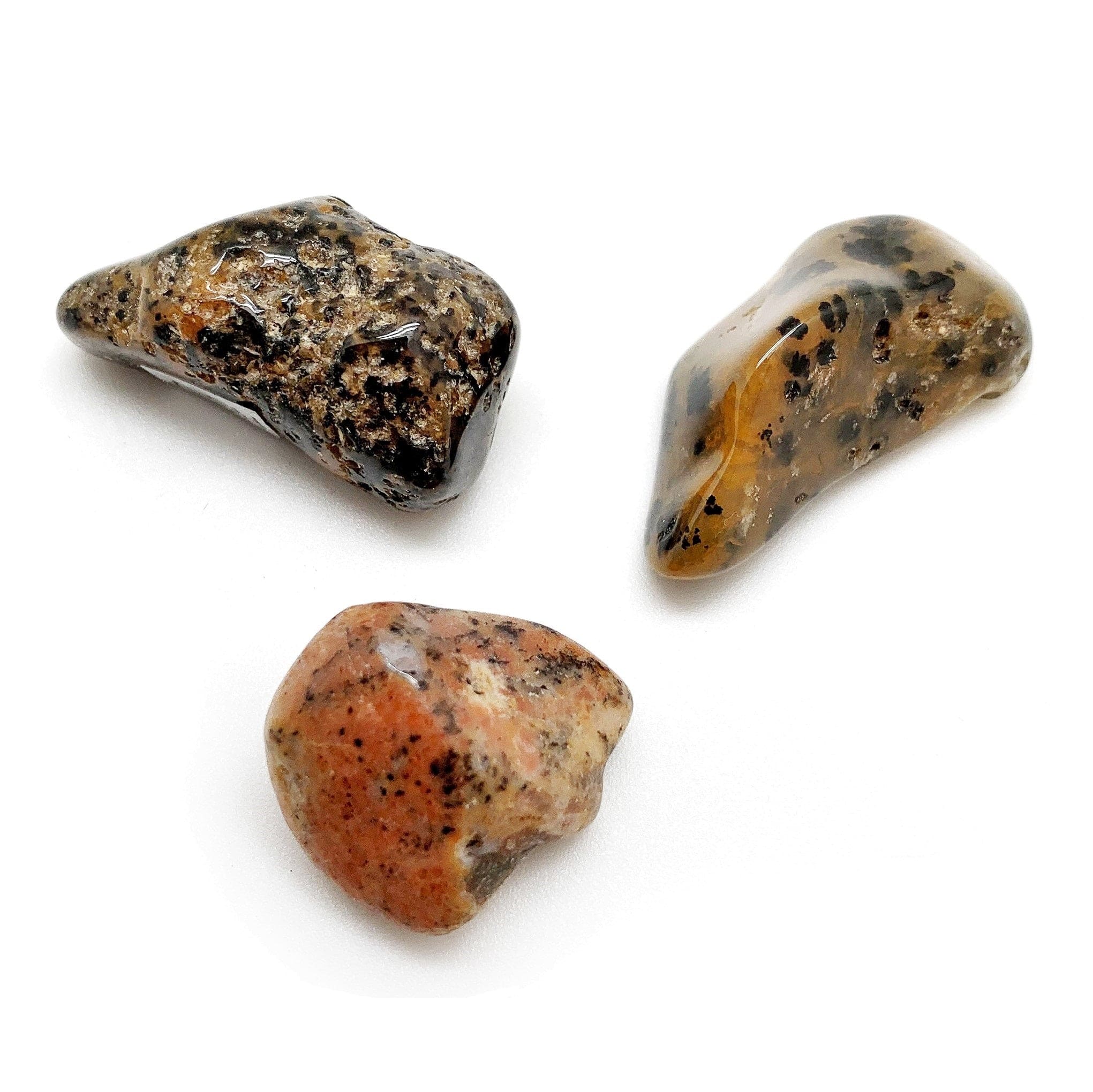 Natural Agate Cheetah Pattern Tumbled Stone - Healing Crystal for Stress Relief, Meditation & Pocket Worry Stone - Perfect for Anxiety Relief, Spiritual Healing & Positive Energy