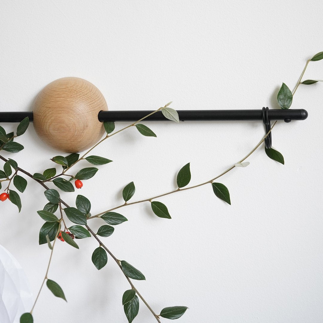 Jeannette Holdgaard Wooden Hoop Rack - Stylish Wall-Mounted Jewelry Organizer for Earrings, Necklaces & Bracelets - Perfect for Bedroom, Bathroom & Closet Organization
