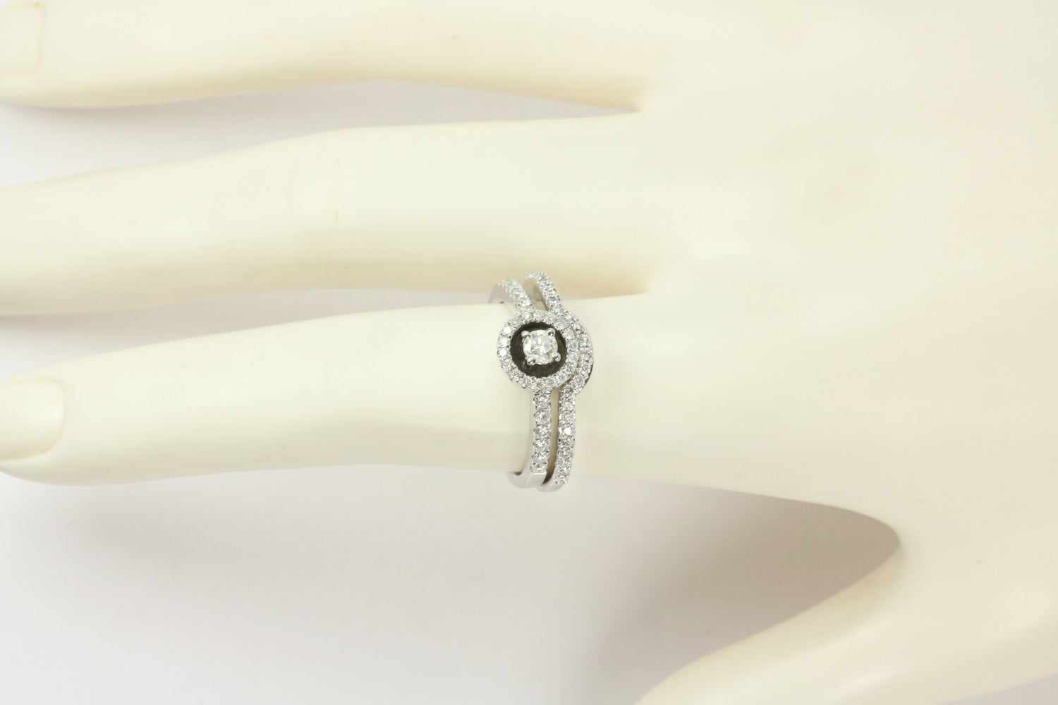 0.77tcw Modern Pave Diamond Engagement Ring 14K White Gold - Elegant Wedding Band for Proposal, Anniversary & Special Occasions