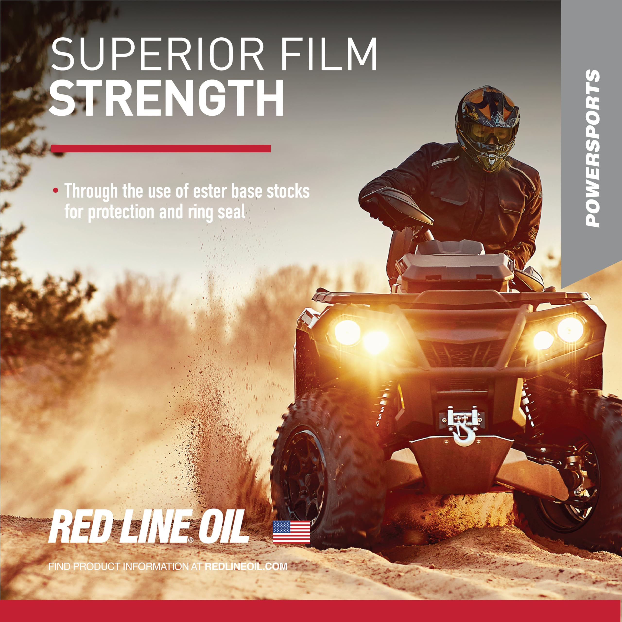 Red Line 42604 10W50 Full Synthetic Motorcycle Engine Oil - 1 Quart (12 Pack) - High Performance Motorcycle Oil for Cruisers, Sport Bikes & Off-Road Riding