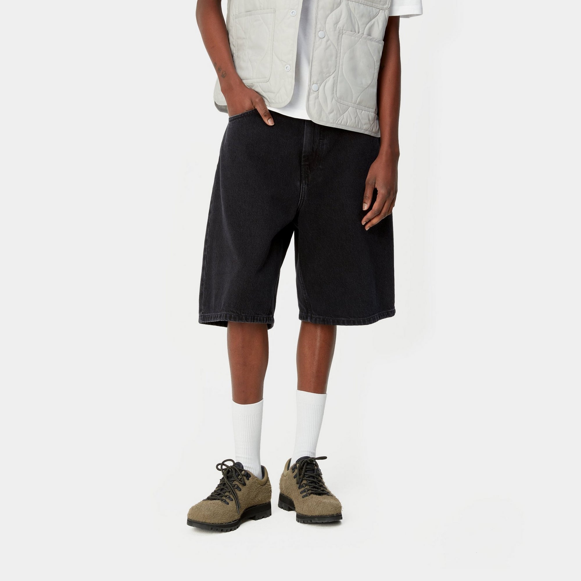 Women's Brandon Short - Black Stone Washed Denim Shorts for Casual Wear & Summer Outfits | Perfect for Beach, Travel & Everyday Comfort