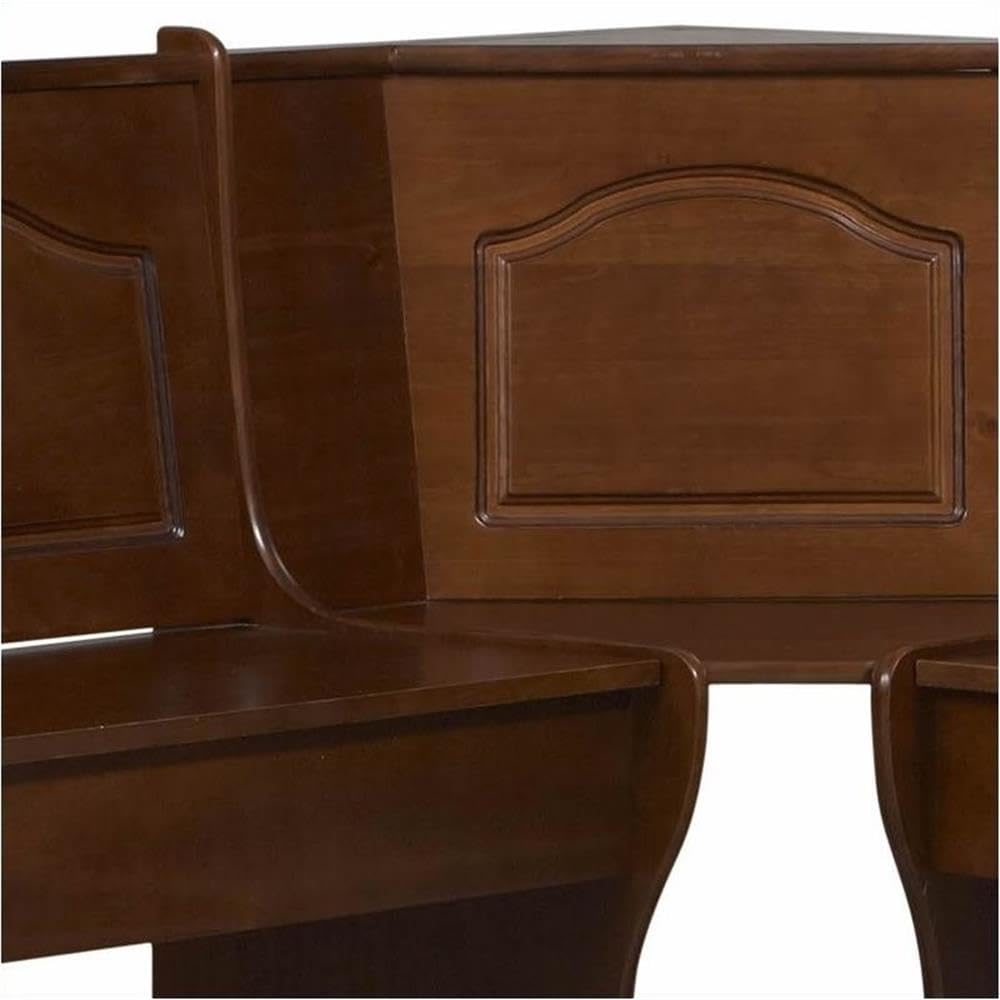 Pemberly Row Walnut Kitchen Dining Nook Corner Unit - Space-Saving Breakfast Nook Set for Small Kitchens & Dining Areas