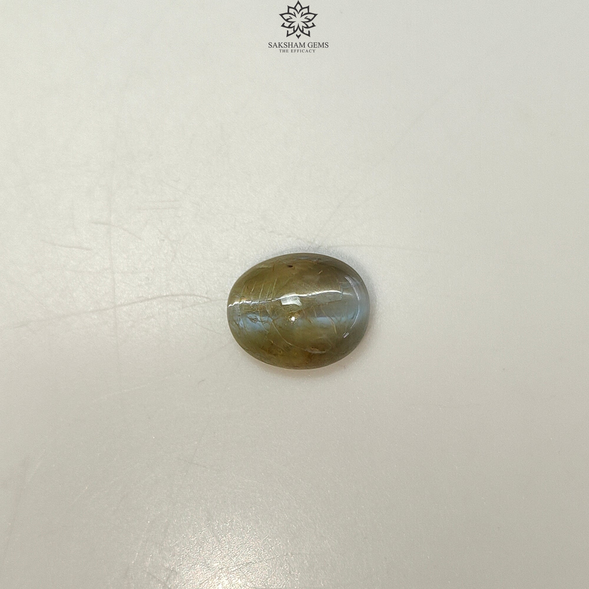 Natural Untreated Chrysoberyl Cat's Eye Gemstone Cabochon - Oval Shape for Jewelry Making (Rings, Pendants & Earrings) - Unheated Healing Stone for Energy Balance & Protection