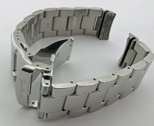 22mm Silver Stainless Steel Watch Band Replacement for Tyler Watches - Durable & Adjustable for Men & Women | Perfect for Casual, Office & Formal Wear