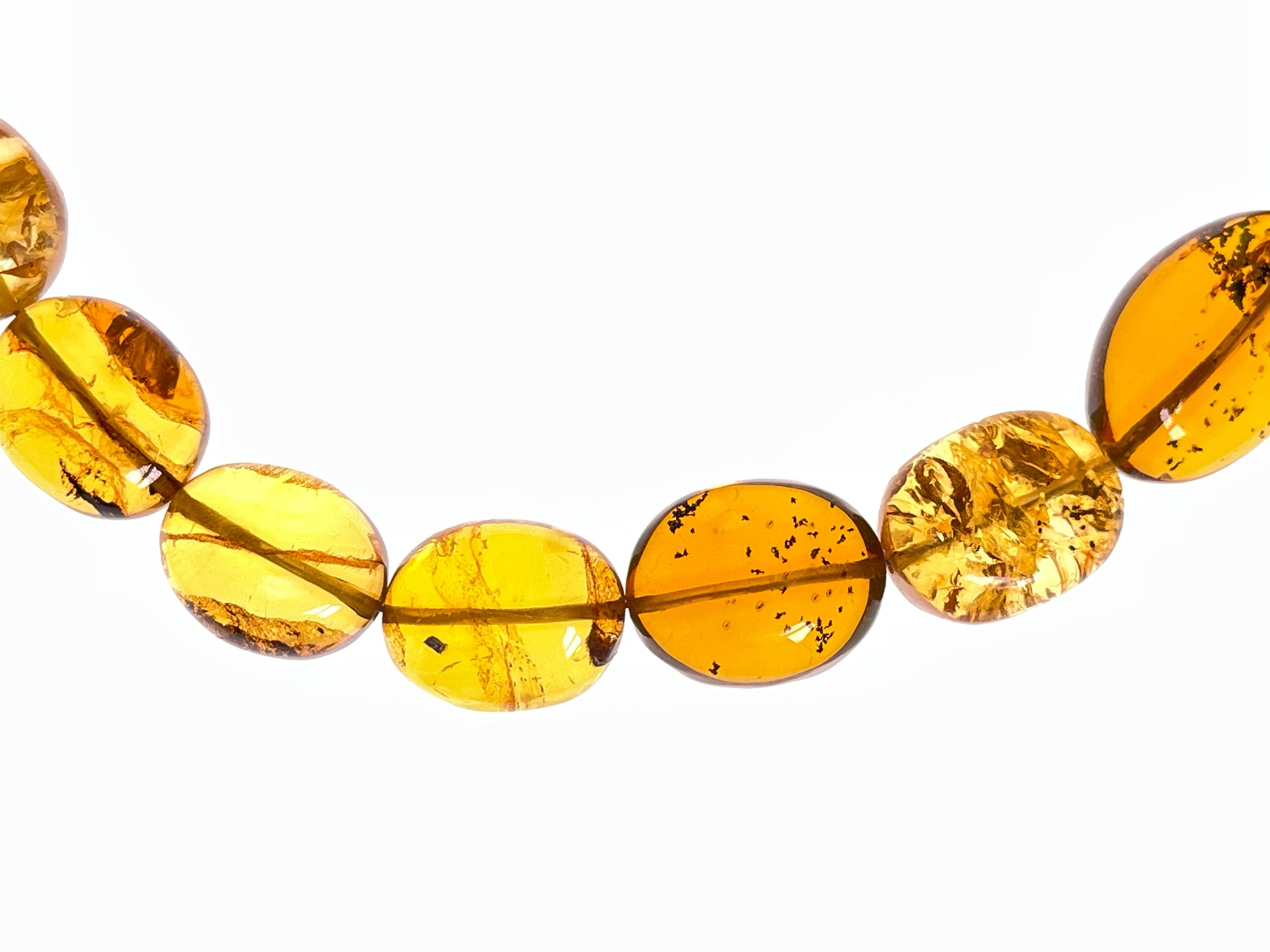 Authentic Mexican Amber Crystal Beaded Necklace - Handmade Healing Jewelry with Natural Stones | Spiritual Healing, Meditation & Boho Fashion Accessory