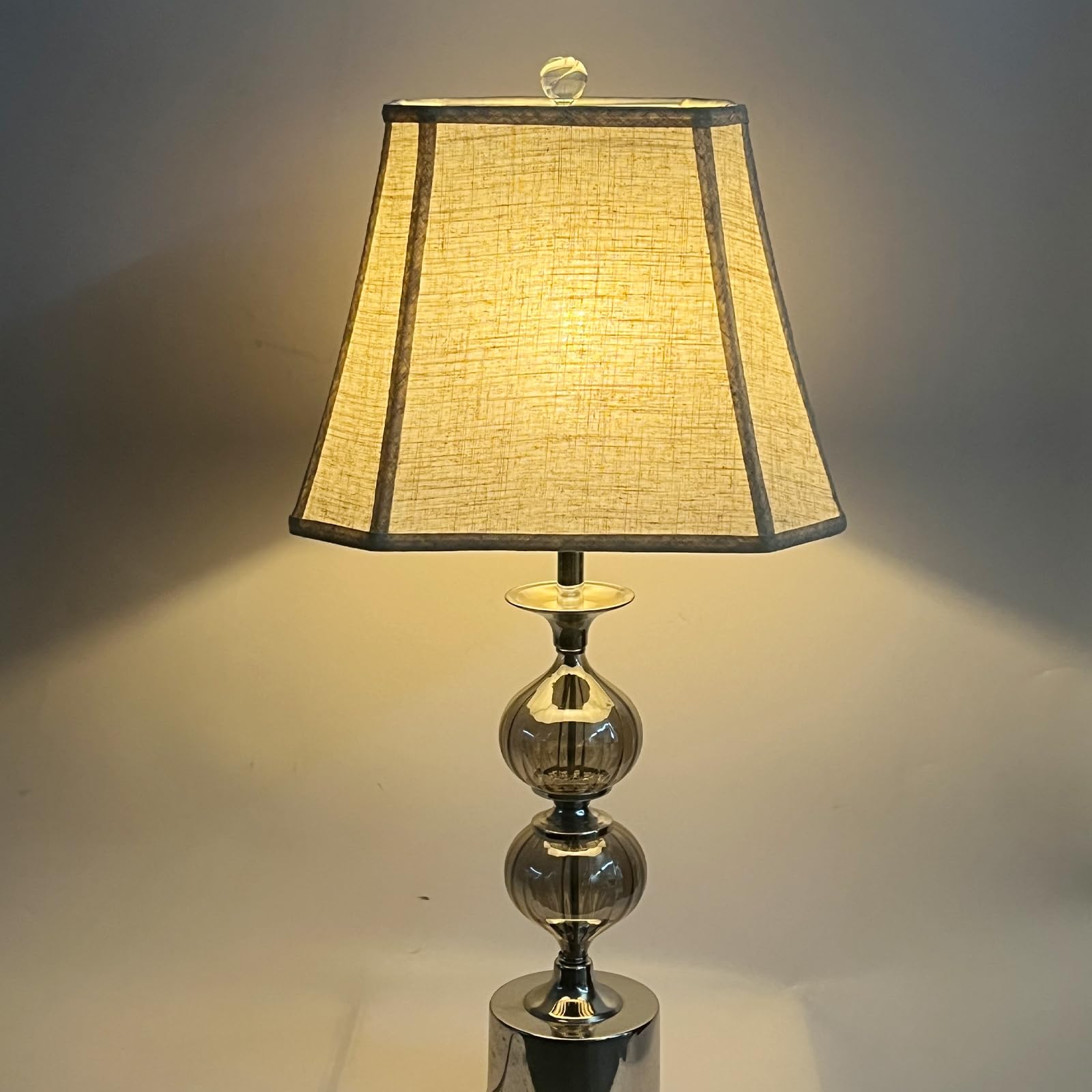 TOOTOO STAR 6x9 to 11x14 Inch Linen Lamp Shade - Bell Cut Corner Design for Table & Floor Lamps - Replaceable Fabric Lampshade - Perfect for Living Room, Bedroom & Office Decor
