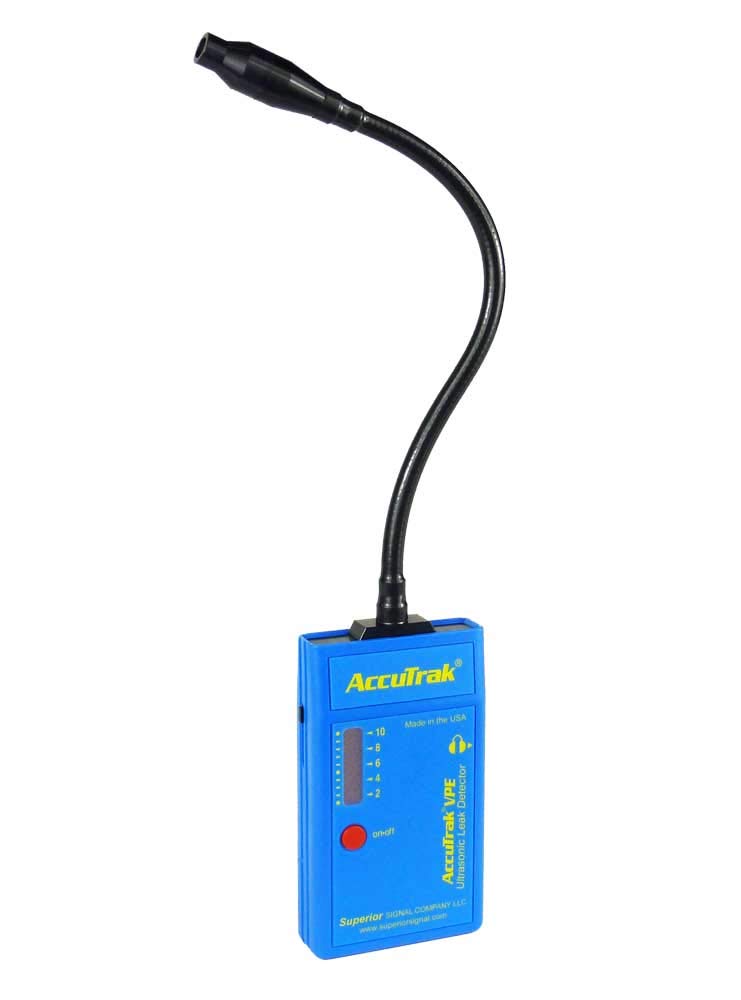 AccuTrak VPE-GN PRO Ultrasonic Leak Detector Kit - Professional Gooseneck Detector with Headset, Battery, Carry Case & Accessories | HVAC, Refrigeration & Automotive Leak Detection