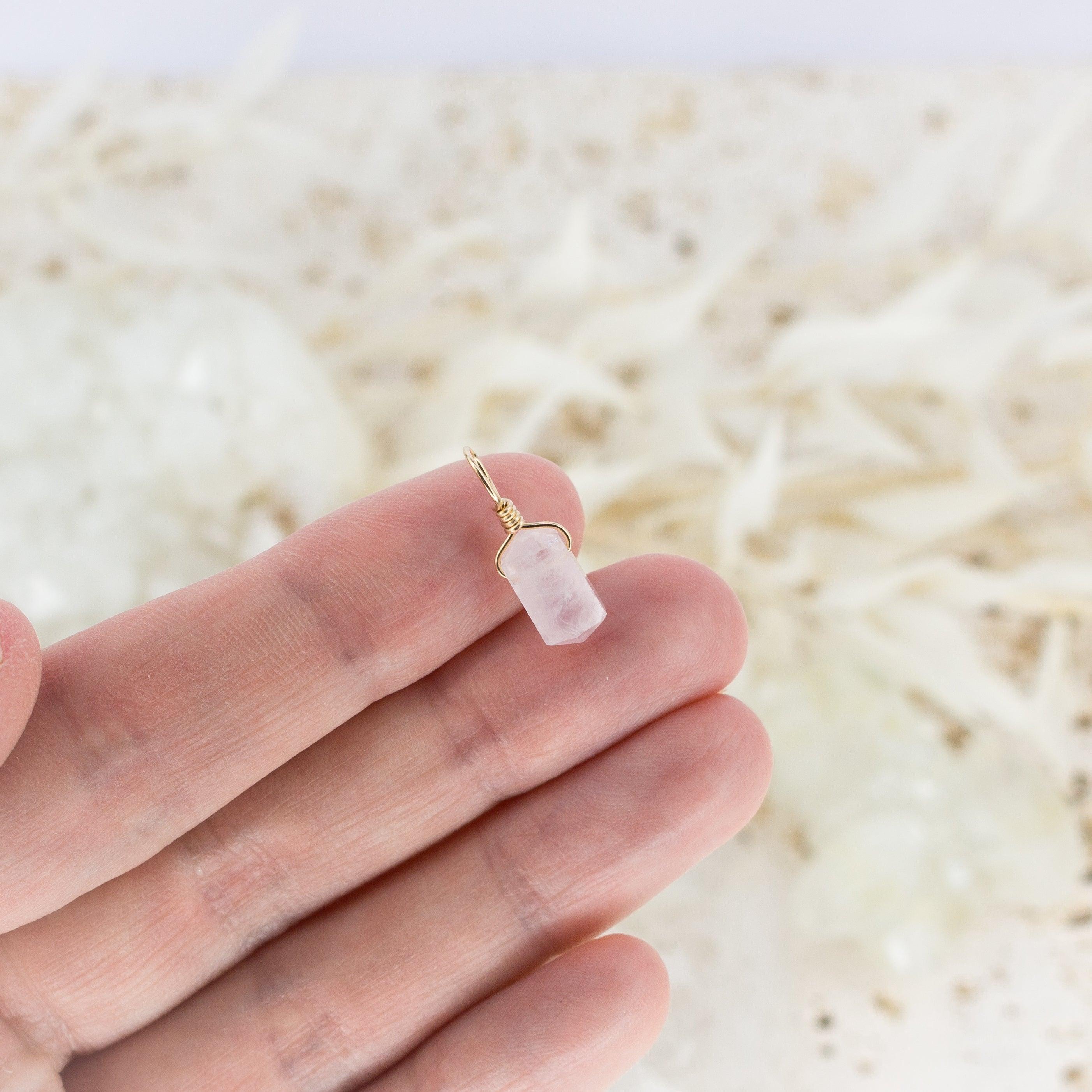 Rose Quartz Mini Double Terminated Crystal Point Pendant - Natural Healing Stone Jewelry for Necklace, Chakra Balancing & Spiritual Gifts | Perfect for Meditation, Energy Work & Everyday Wear