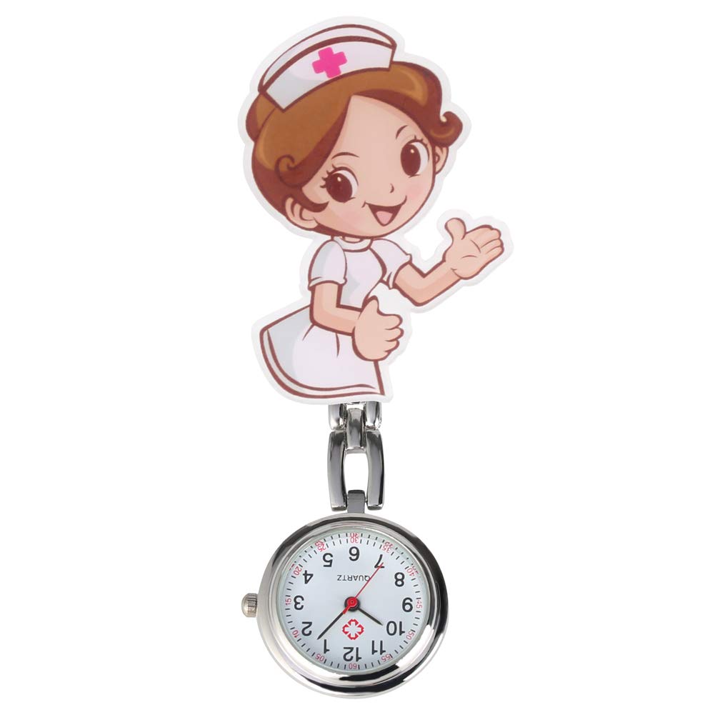 Elegant Nurse Pocket Watch for Women - Stainless Steel Clip Quartz Pocket Watch with Clear White Arabic Numerals Dial - Perfect Gift for Doctors & Nurses - Ideal for Medical Professionals, Clinical Use & Special Occasions