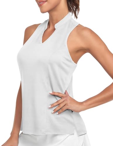 V Neck-white