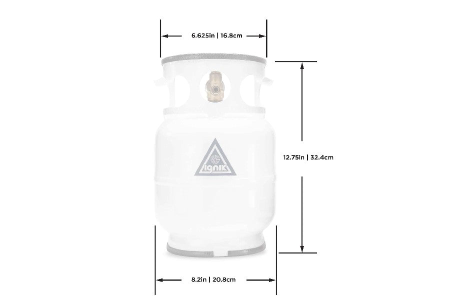 Ignik Outdoors Gas Growler Deluxe Black Edition - 5 lb Portable Propane Tank for Camping, Grilling & Outdoor Cooking | Compact Fuel Canister for RV, Tailgating & Backpacking