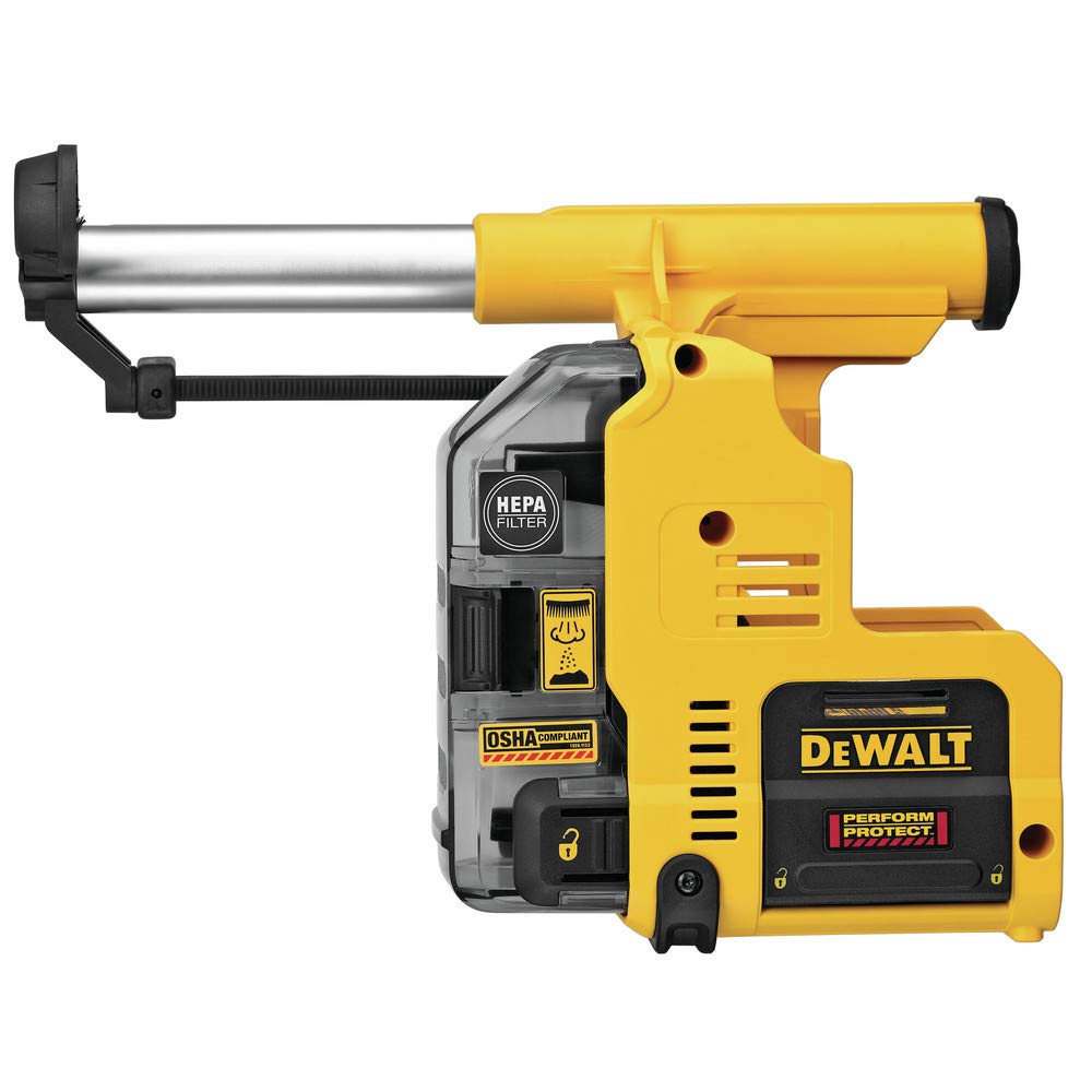 DEWALT DWH303DH Onboard Rotary Hammer Dust Extractor - Compatible with 1-Inch SDS Plus Hammers | Efficient Dust Collection for Concrete Drilling & Construction Sites