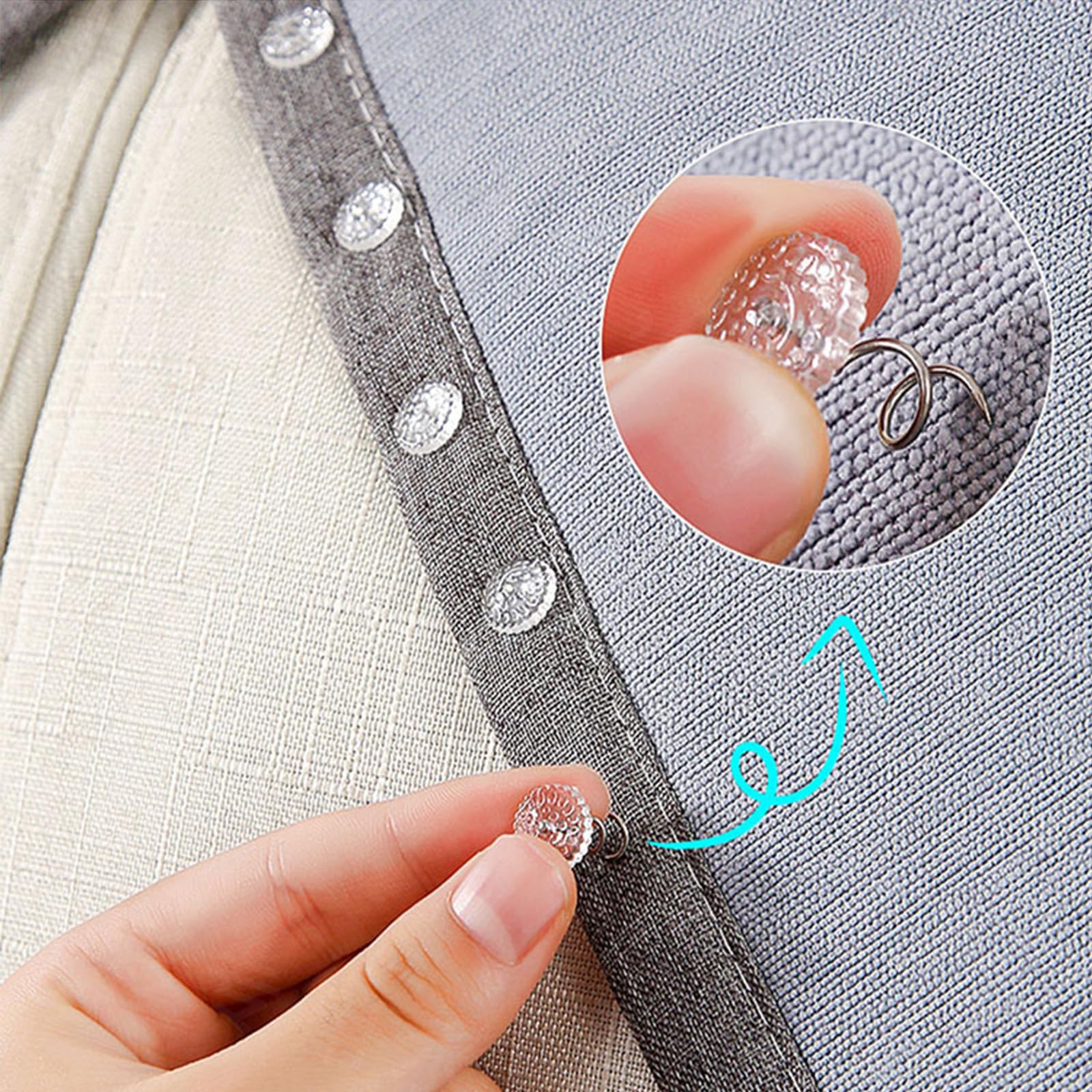 50 Clear Head Bed Skirt Pins for Upholstery & Sofa - Home Decor Essentials