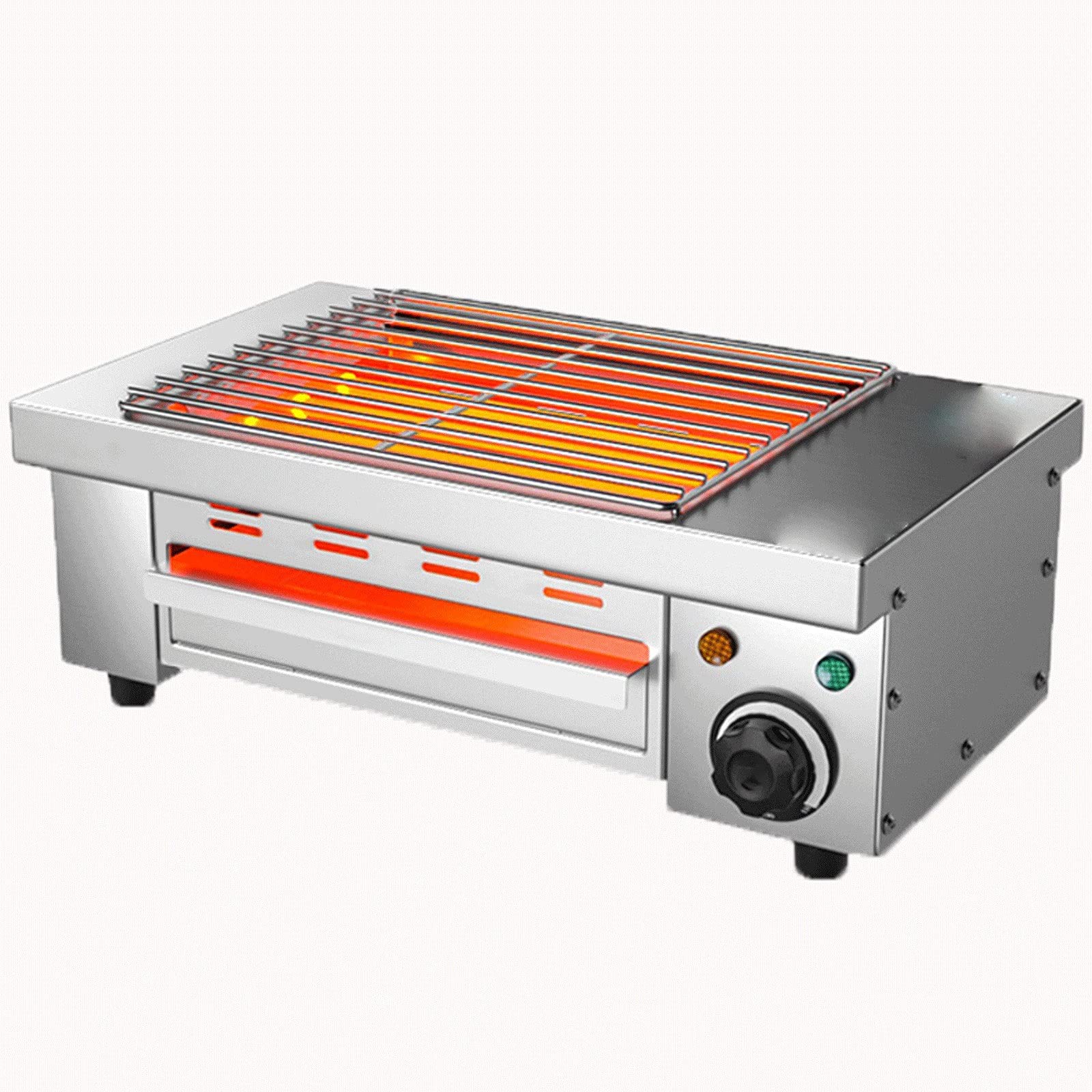 Electric Countertop Flat Top Griddle with Adjustable Thermostat - Commercial Stainless Steel Restaurant Griddle for Kitchen - Perfect for Pancakes, Burgers & Breakfast Cooking at Home or Restaurant
