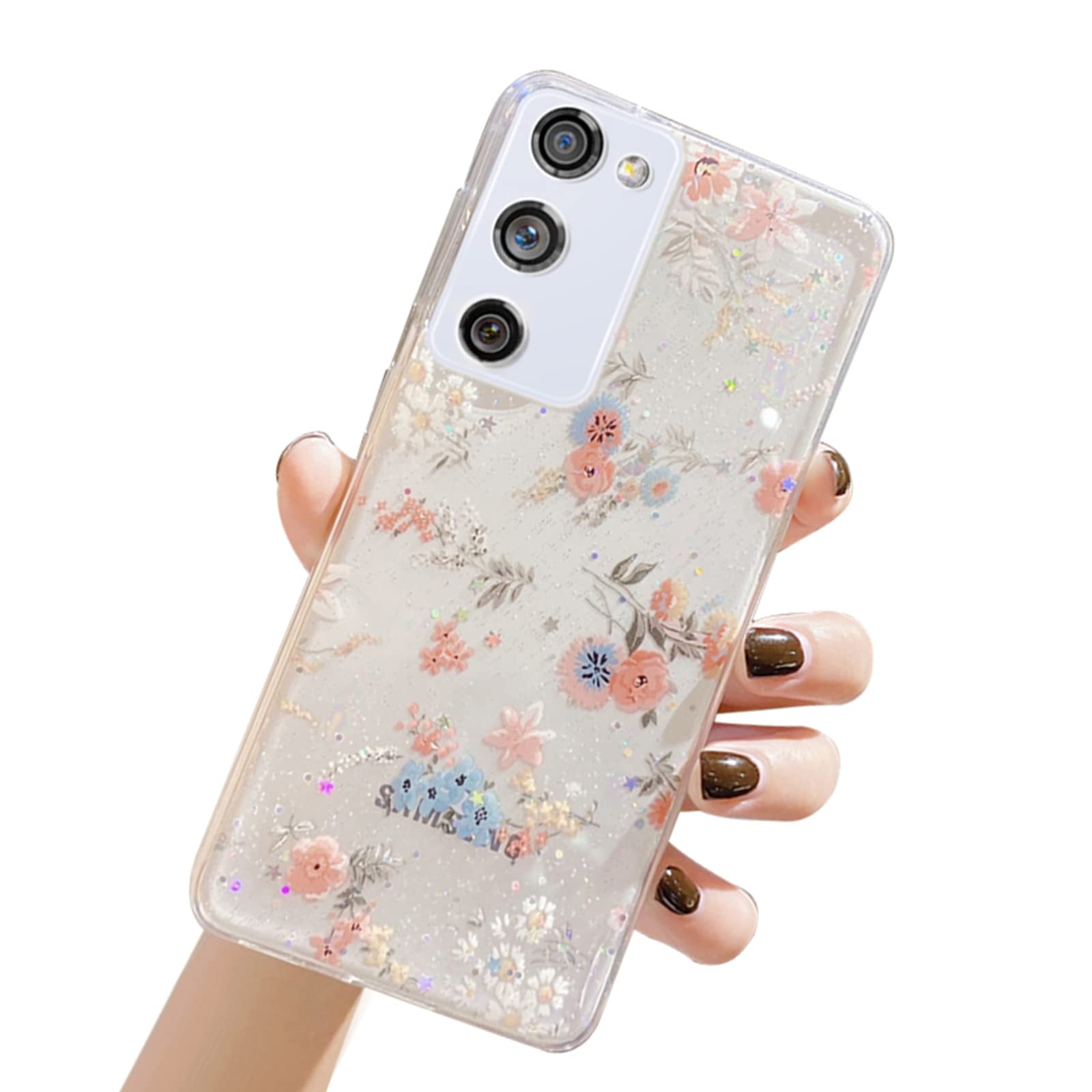Samsung Galaxy S20 FE 5G Phone Case - Flower Clear Soft TPU Shockproof Protective Cover with Drop Protection | Perfect for Everyday Use, Travel & Outdoor Activities (Pink)