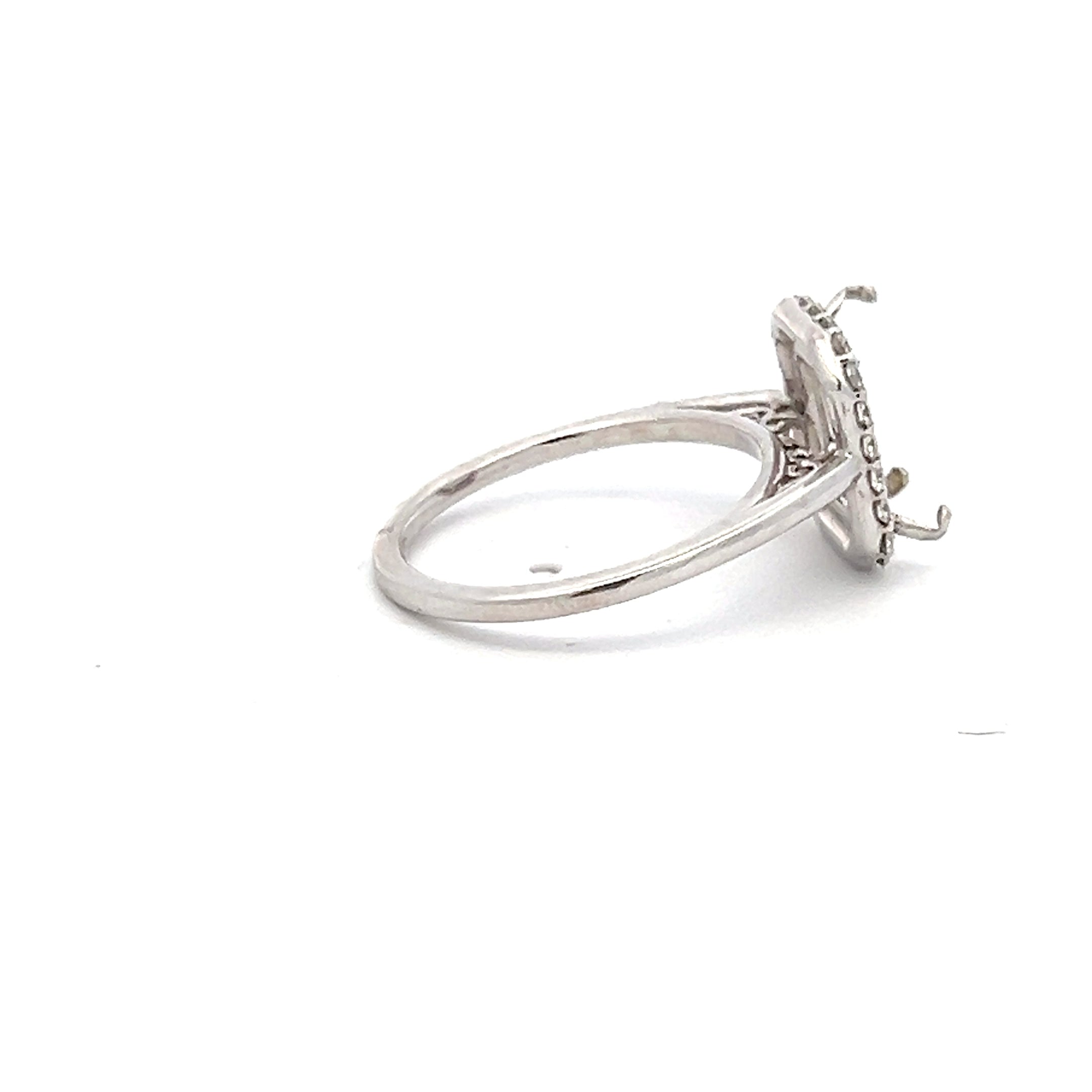 0.22 Carat Round Brilliant G VS1 Diamond Platinum Semi Mount Ring - Elegant Bridal Jewelry for Engagement & Wedding Bands