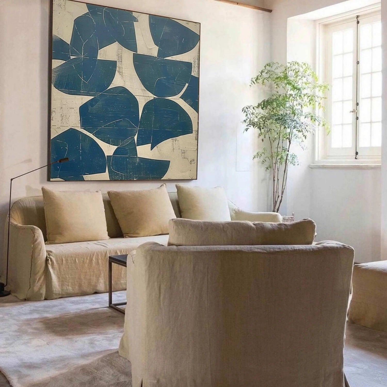 Abstract Painting #AB 419 - Modern Wall Art for Living Room, Bedroom & Office Decor | Handmade Canvas Artwork