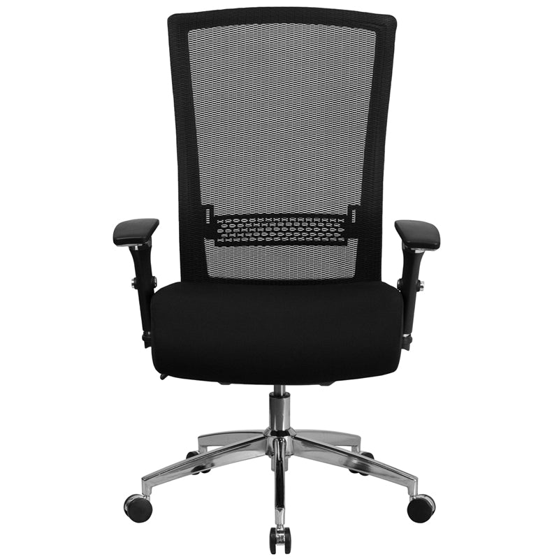 FLASH HERCULES Series Heavy Duty 300 lb Capacity Black Mesh Ergonomic Office Chair with Seat Slider - 24/7 Intensive Use for Home Office, Gaming & Workspaces