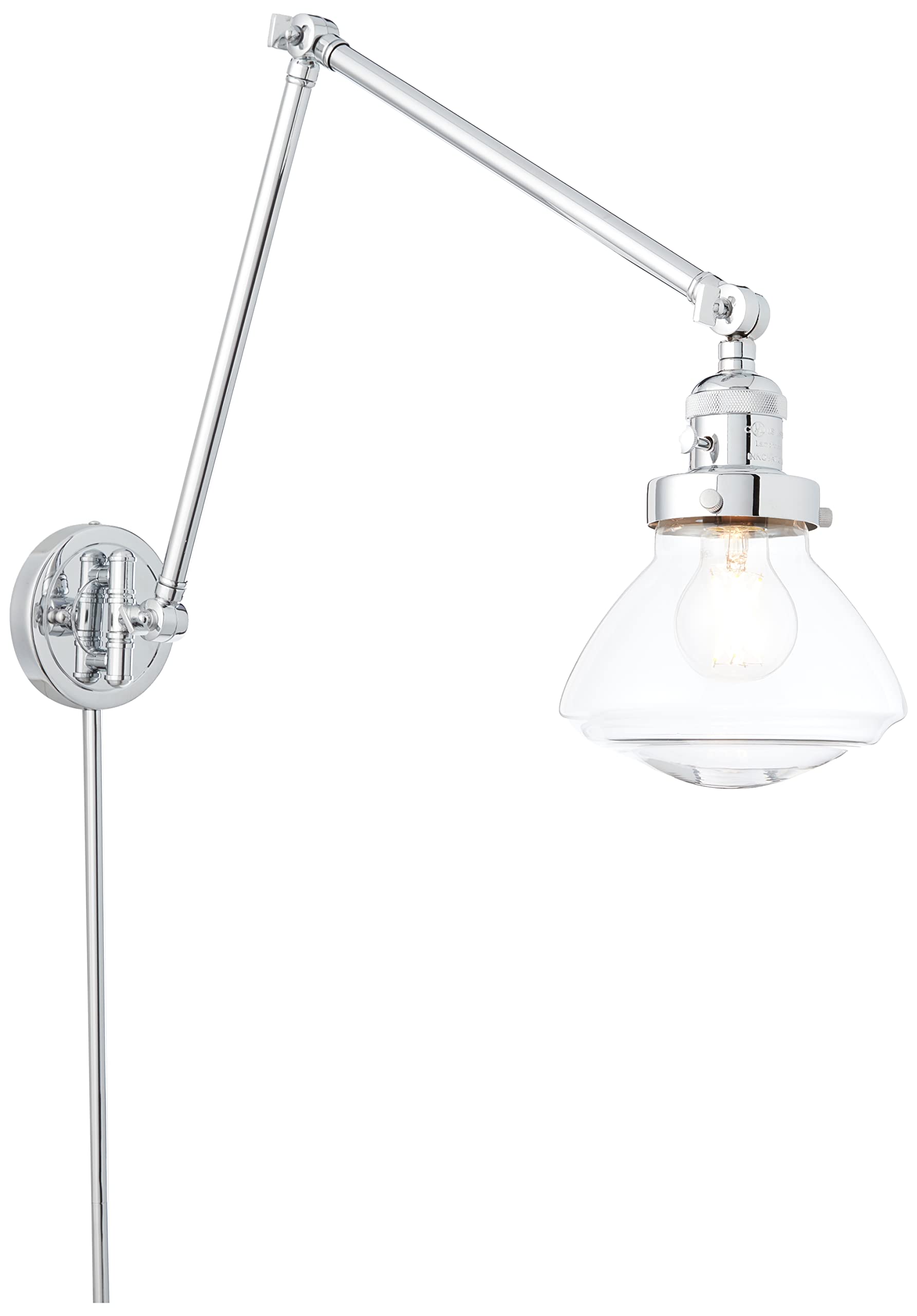 Franklin Restoration Collection 238C-PC-G322-LED Modern LED Flush Mount Ceiling Light - Energy Efficient Indoor Lighting for Bedroom, Kitchen, Hallway & Office