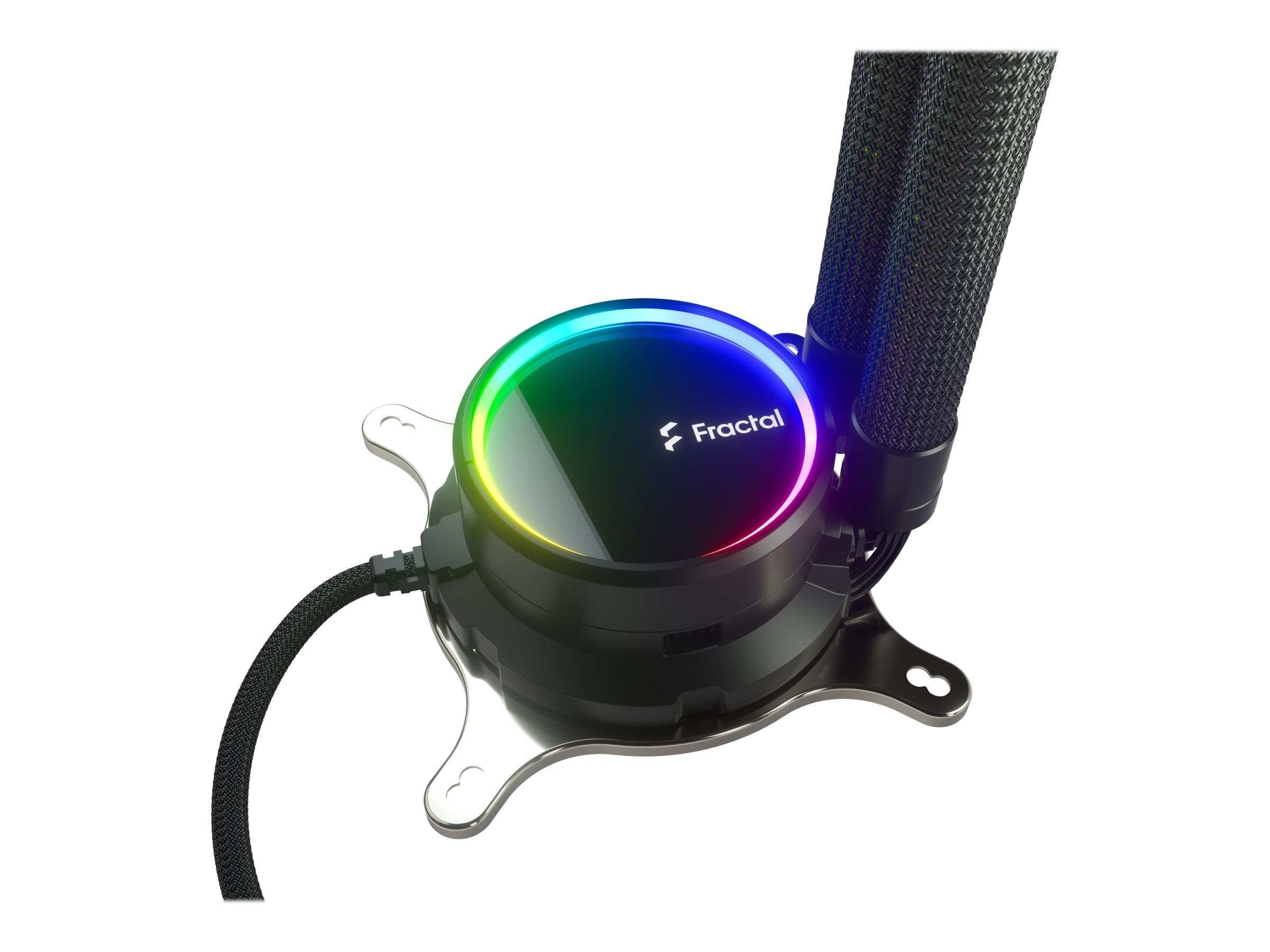 Fractal Design Celsius+ S24 Prisma PWM ARGB 240mm AIO Liquid CPU Cooler - Silent Performance, Slim Radiator, RGB Lighting - Perfect for Gaming PCs and High-Performance Workstations