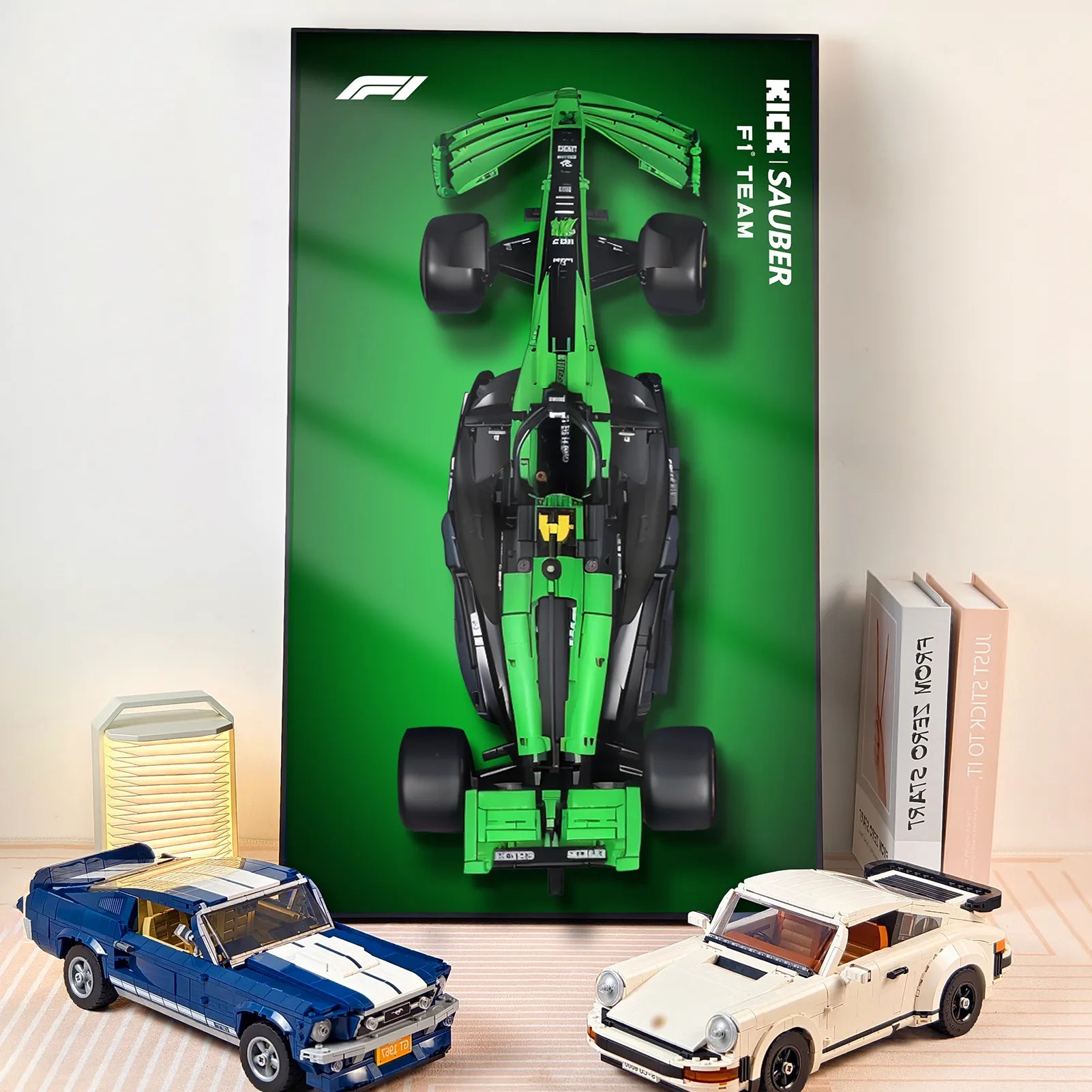 CADA KlCK Sauber F1 Team C44 2024 C64010W Wall Display Frame - Formula 1 Model Car Showcase for Home Office Decor & Racing Enthusiast Collection