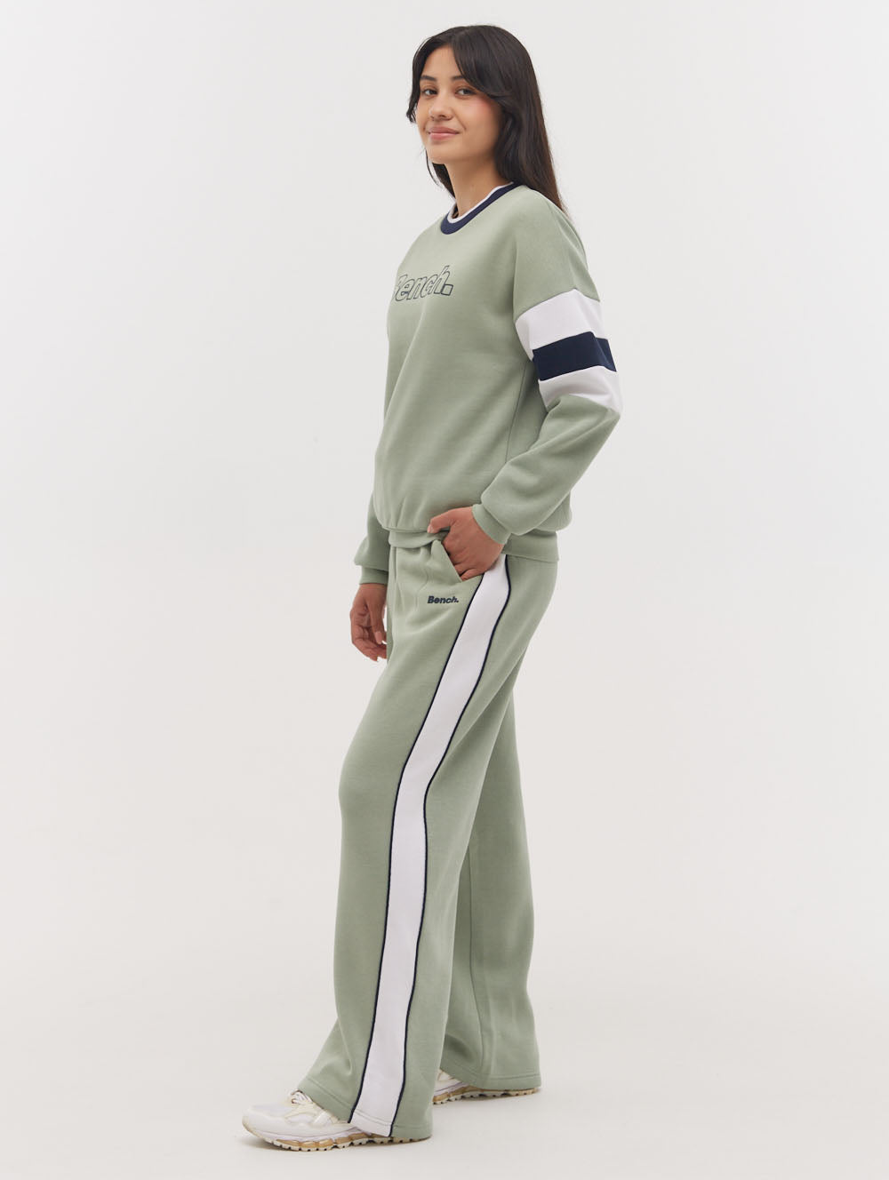 Elline Women's Wide Leg Striped Joggers - Soft Lounge Pants for Yoga, Running & Casual Wear