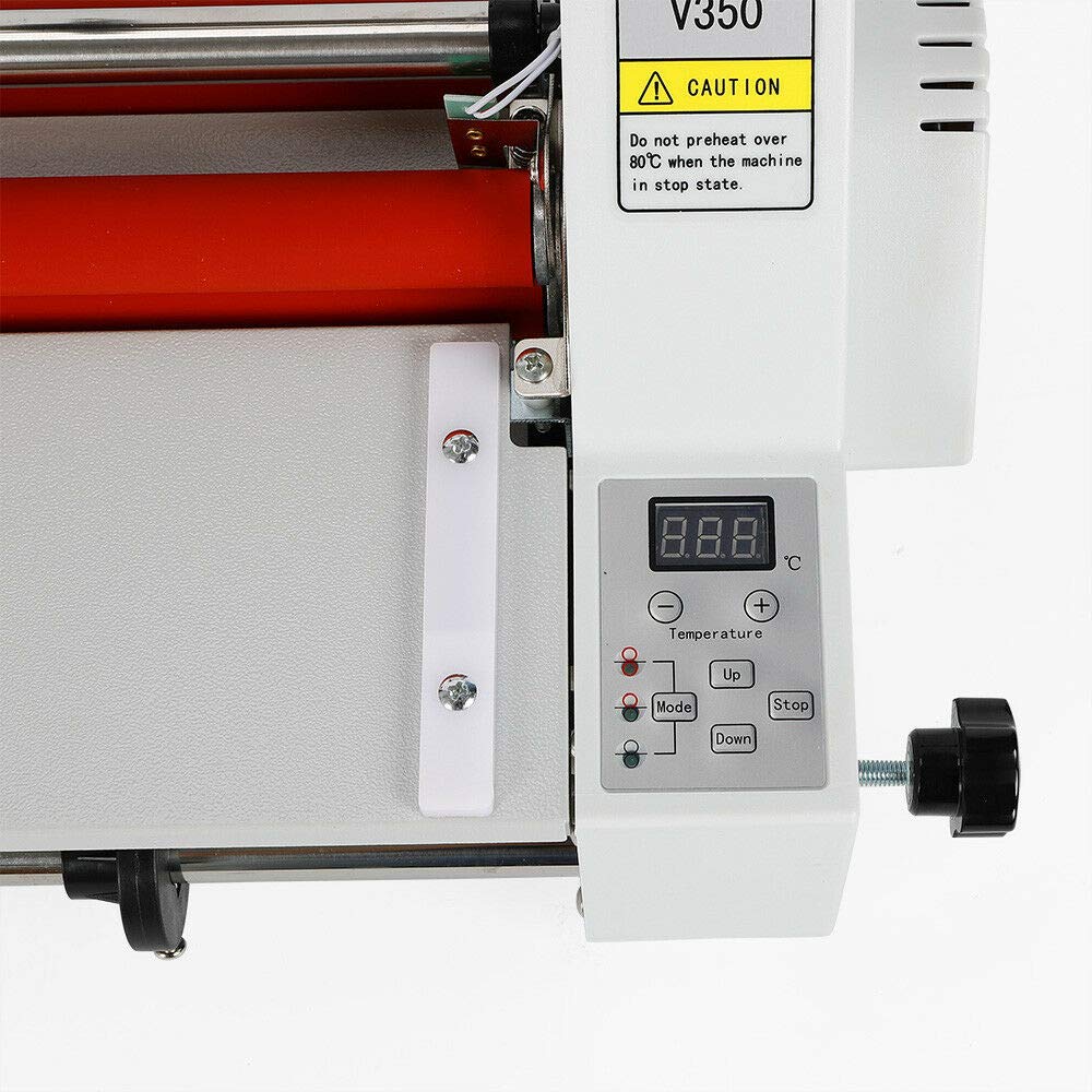 V350 13-Inch Hot & Cold Roll Laminator Machine with Digital Temperature Control - 4 Rollers Thermal Laminating for Home, Office & School - Perfect for Documents, Photos, ID Cards & Craft Projects