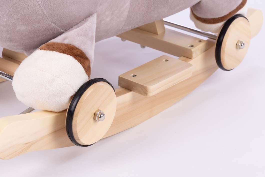 Best Baby Rocking Animal Toy - Soft Stuffed Donkey Rocking Horse for Kids Up to 25kg (1-3 Years), with Swing & Rolling Functions, Realistic Animal Sounds - Perfect for Nursery, Playroom & Toddler Gift