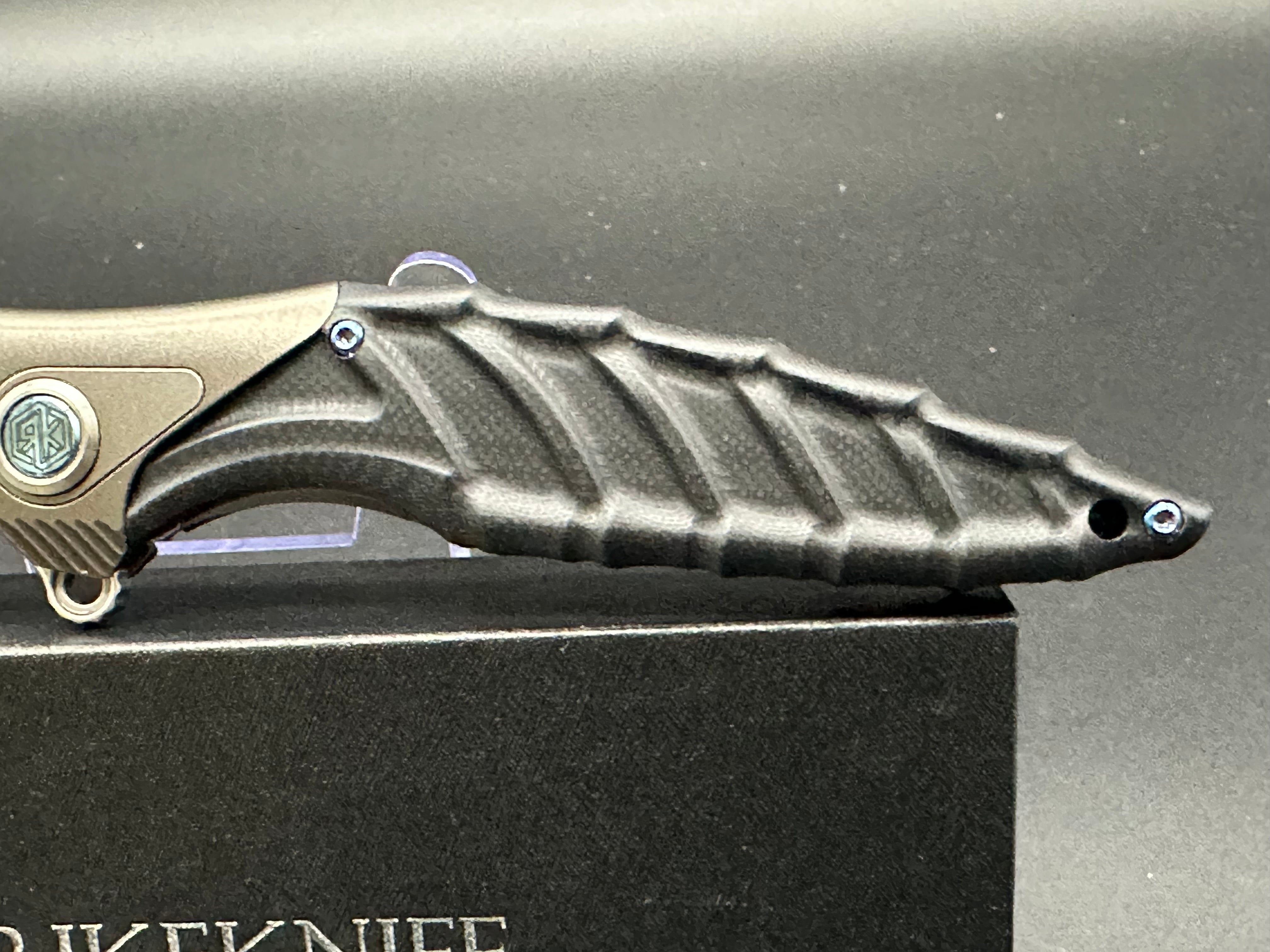 RIKE Thor 7 Integral Folding Knife - Premium Titanium Blade with Black G10 Handle - EDC Pocket Knife for Outdoor Camping, Hiking & Survival Gear
