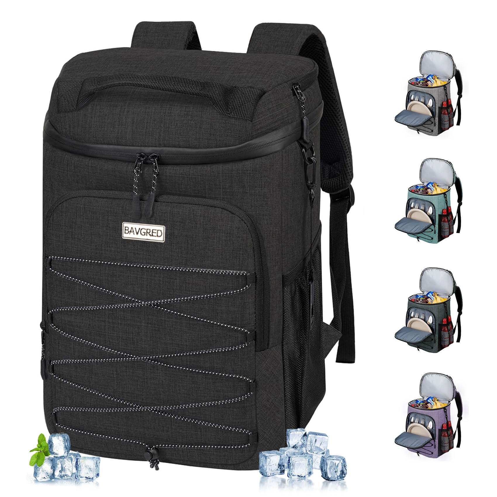 Insulated Cooler Backpack - Leak Proof & Waterproof for 30 Cans, Lightweight Soft Cooler Bag for Men & Women | Perfect for Beach, Camping, Picnic, Travel, Worksite & Fishing