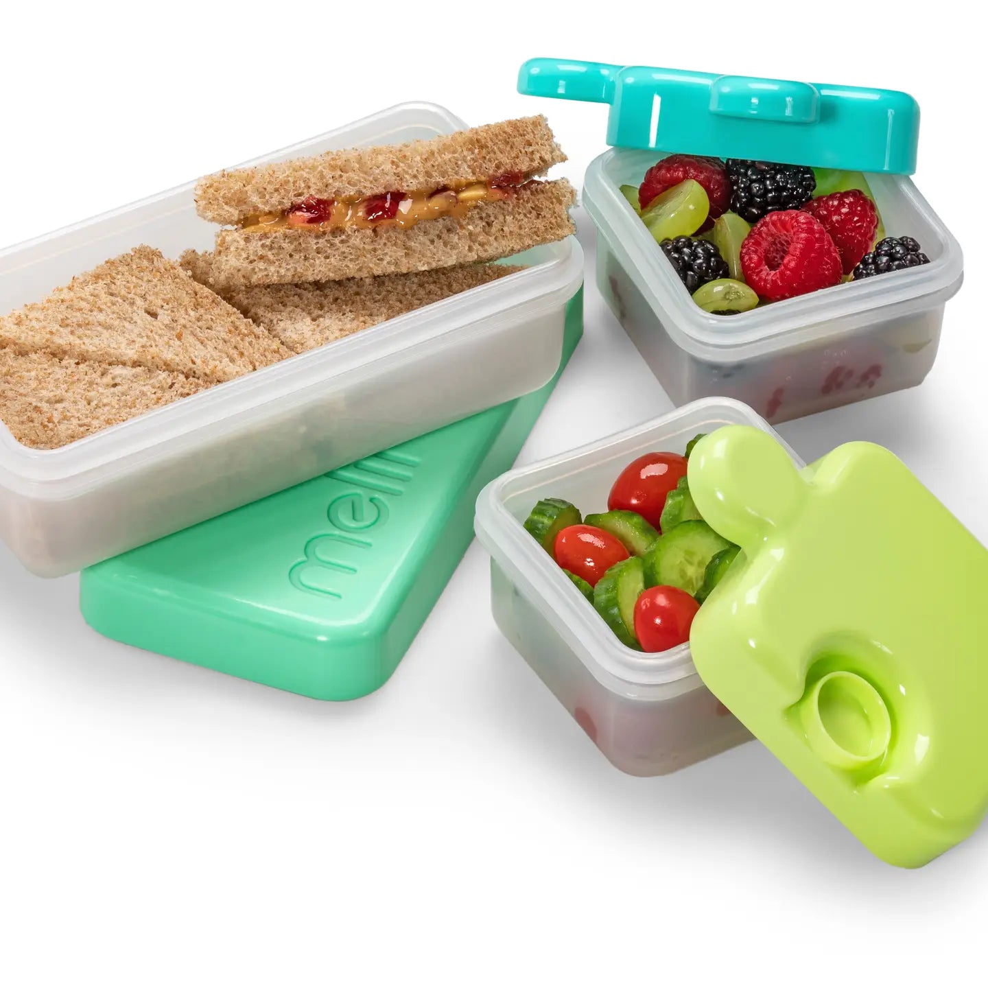 Melii Mint Puzzle Bento Box - Leak-Proof Lunch Container for Kids & Adults - Perfect for School, Office & Picnics
