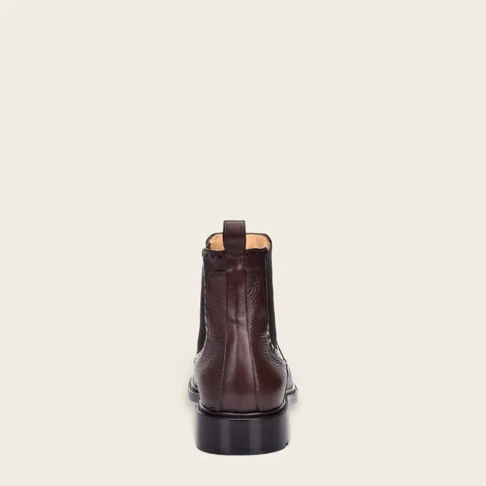 Men's Cuadra Brown Casual Dress Ankle Boots - Genuine Calfskin Leather for Everyday Wear & Office Style