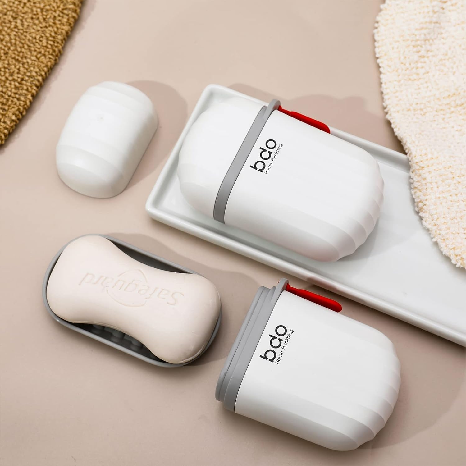 iSTAR 2-Pack Leakproof Travel Soap Case - Portable Soap Dish Container for Shampoo, Bar Soap & Cosmetics | Perfect for Home, Gym, Camping, Hiking & Travel Accessories (Multicolor)