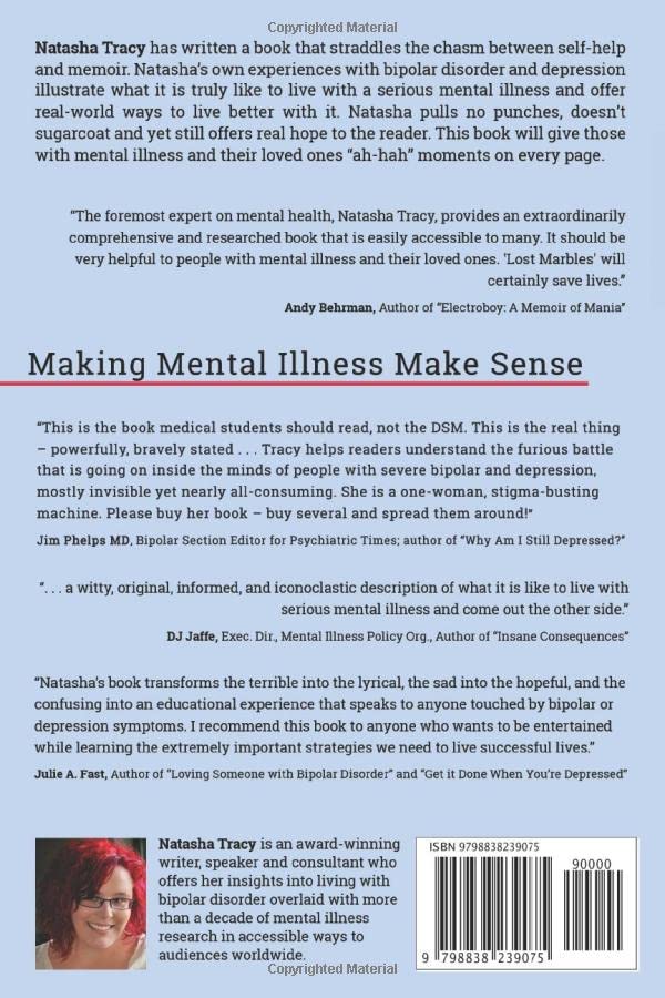 Lost Marbles: A Memoir of Living with Depression & Bipolar Disorder - Mental Health Awareness Book for Self-Help & Therapy Support