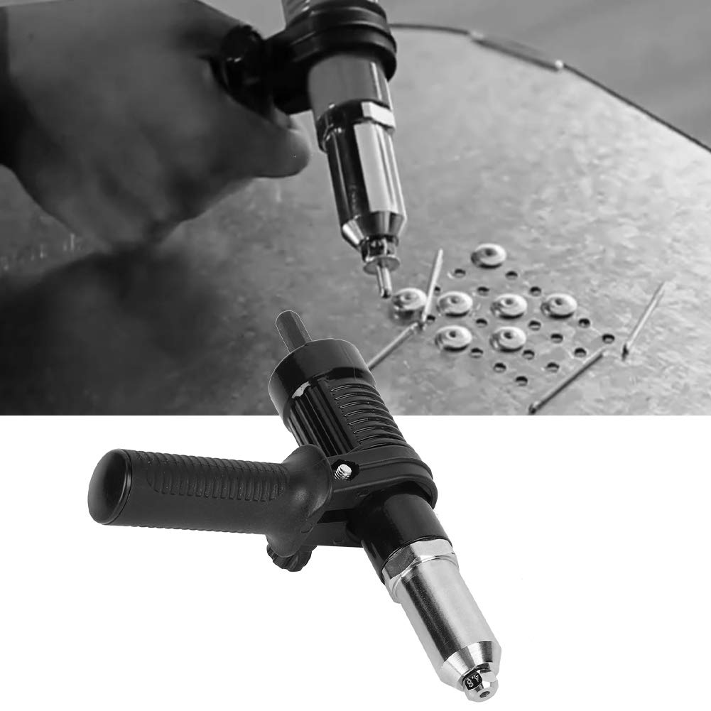 Electric Rivet Gun Adapter - Heavy Duty Alloy Steel Drill Attachment for Riveting Tools | Perfect for DIY Projects, Metal Fabrication & Automotive Repairs