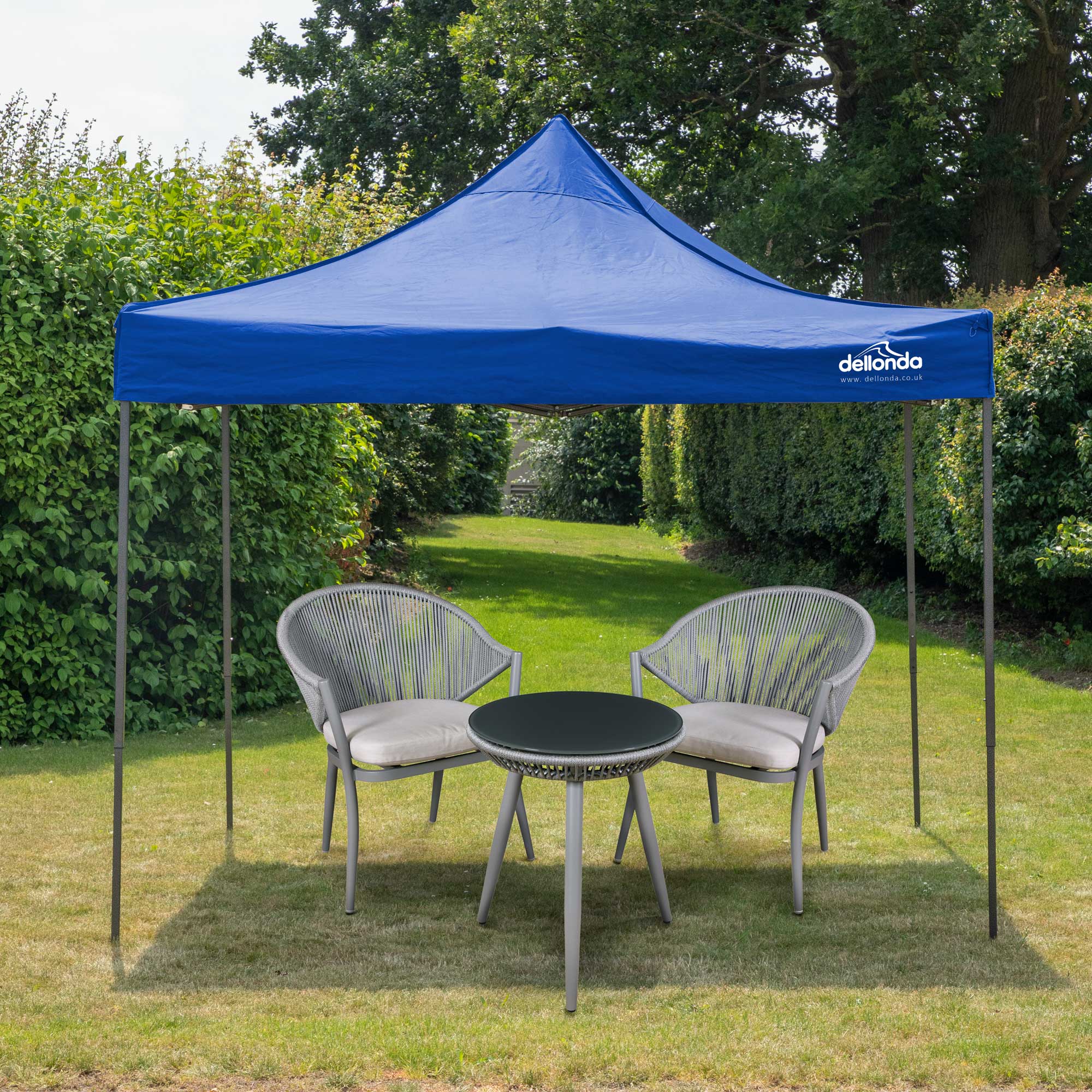 Premium 3x3m Pop Up Gazebo Tent with Waterproof Canopy - Includes Carry Bag, Stakes & Weight Bags - Portable Outdoor Shelter for Camping, Beach, Picnics & Backyard Parties (Blue, DG131)