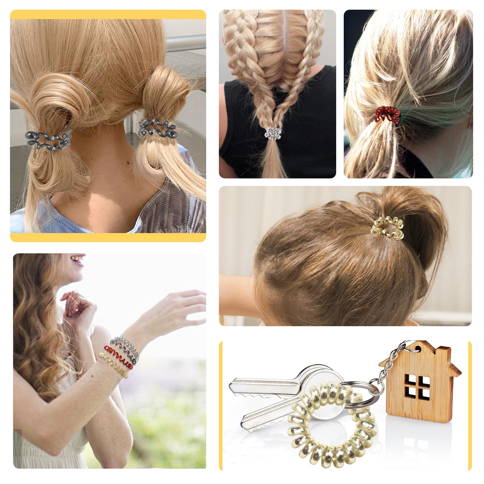 28 Pcs Hair Ties Scrunchies for Women - No Damage Ponytail Holders for Thick Hair - Gym & Daily Use