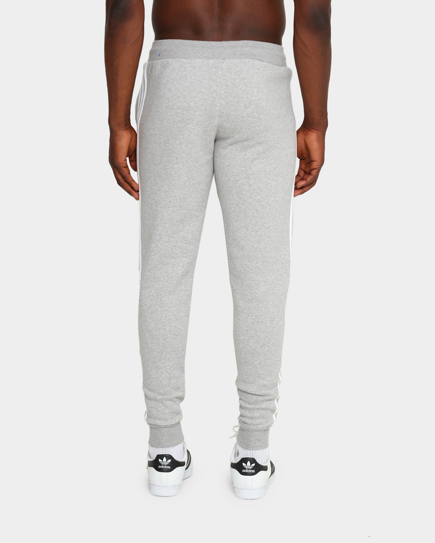 Adidas 3 Stripes Sweatpants for Men - Grey Heather Athletic Joggers | Gym Workout & Casual Lounge Wear