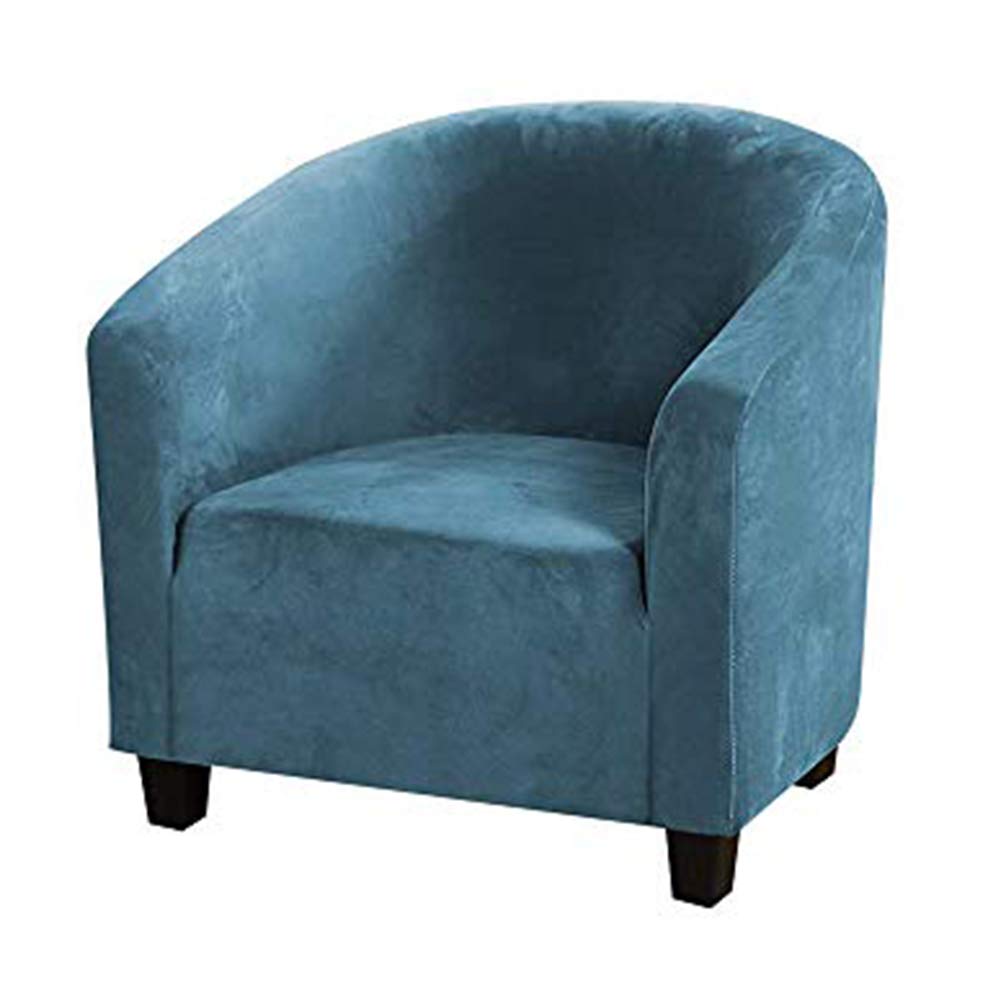 TOPCHANCES Stretch Velvet Club Chair Slipcover - 1 Piece High Elasticity Barrel Chair Cover for Armchair & Sofa | Perfect for Living Room, Bedroom & Office Decor