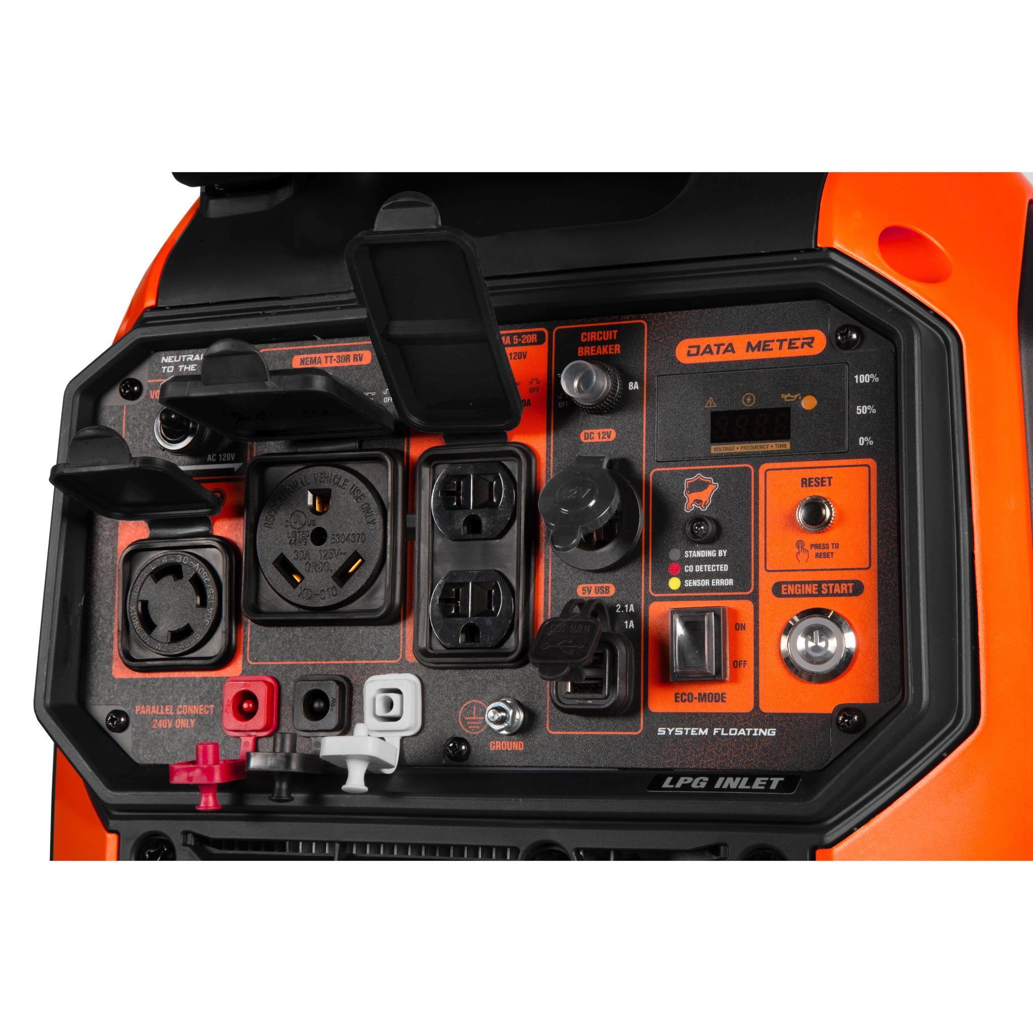 WEN DF680iX 6800W Dual Fuel Portable Inverter Generator with Electric Start - RV Ready, CO Watchdog & Fuel Shut Off | Backup Power for Home, Camping & EV Charging | Quiet Gas/Propane Generator for Emergency & Outdoor Use