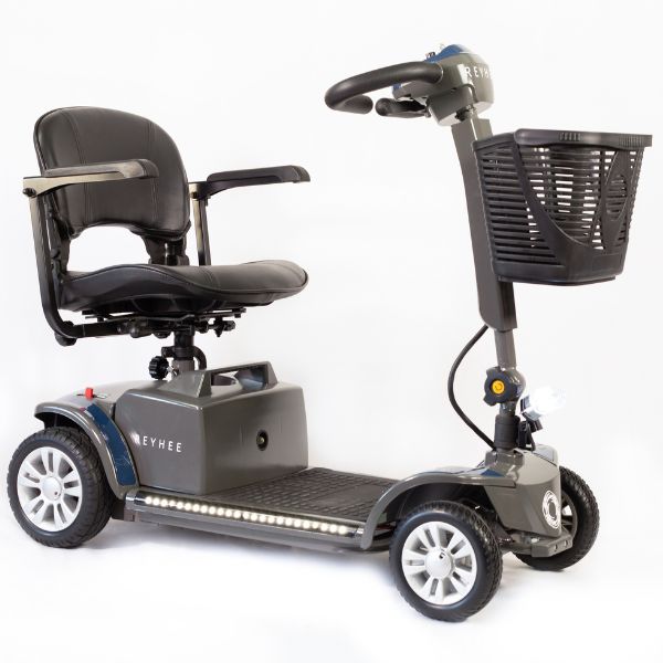 Reyhee 4-Wheel Mobility Scooter for Adults - Lightweight Electric Scooter with Comfortable Seat - Perfect for Shopping, Travel & Outdoor Activities
