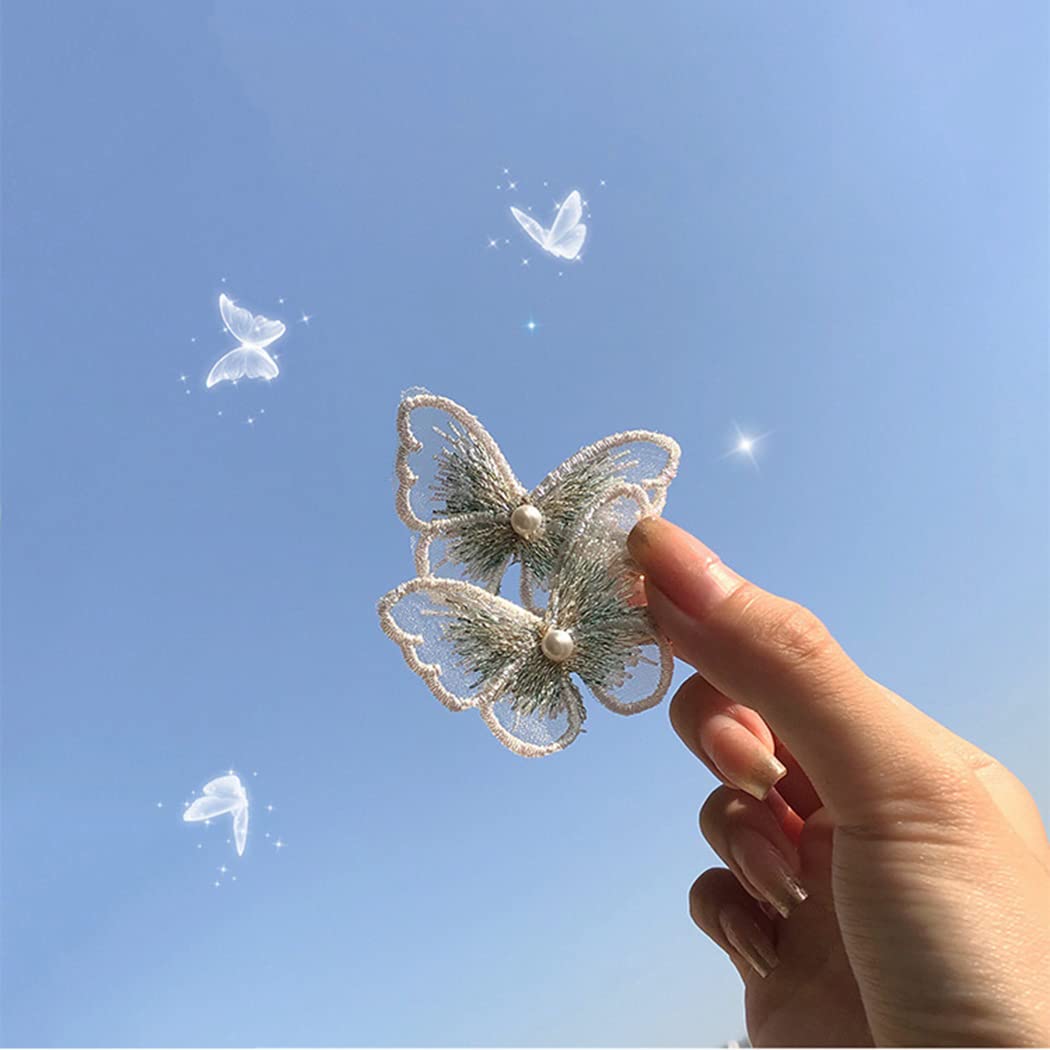 LOCANS Butterfly Hair Clips for Women, Girls & Kids - 5 Pack Multicolor Hair Accessories for Bun, Ponytail & Hairstyle Decoration - Perfect for School, Parties & Daily Wear