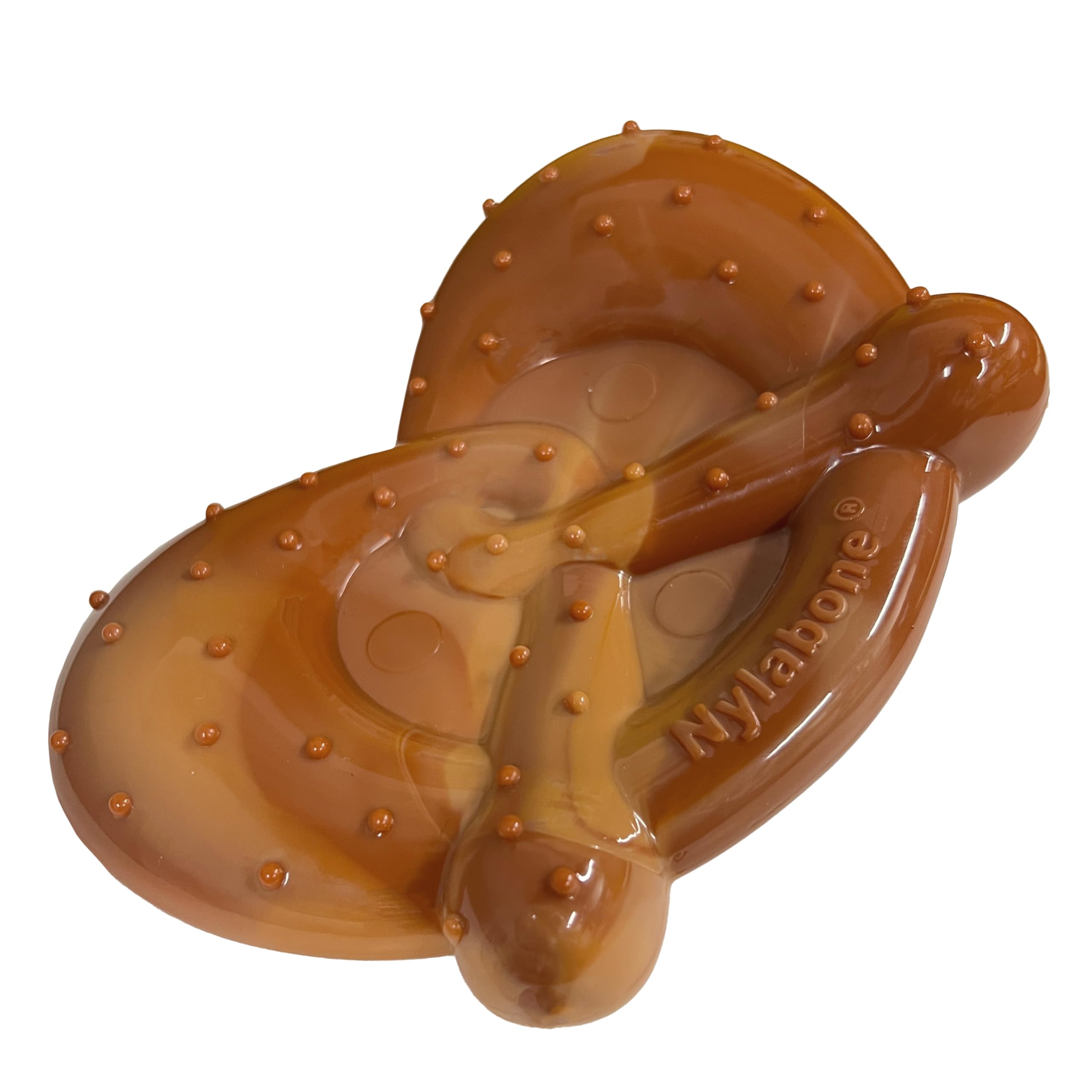 Nylabone Pretzel Power Chew Toy for Large Dogs 50+ lbs - Durable Bacon & Peanut Butter Flavored Dog Bone for Aggressive Chewers - Perfect for Teething, Boredom Relief, and Dental Health (1 Count)