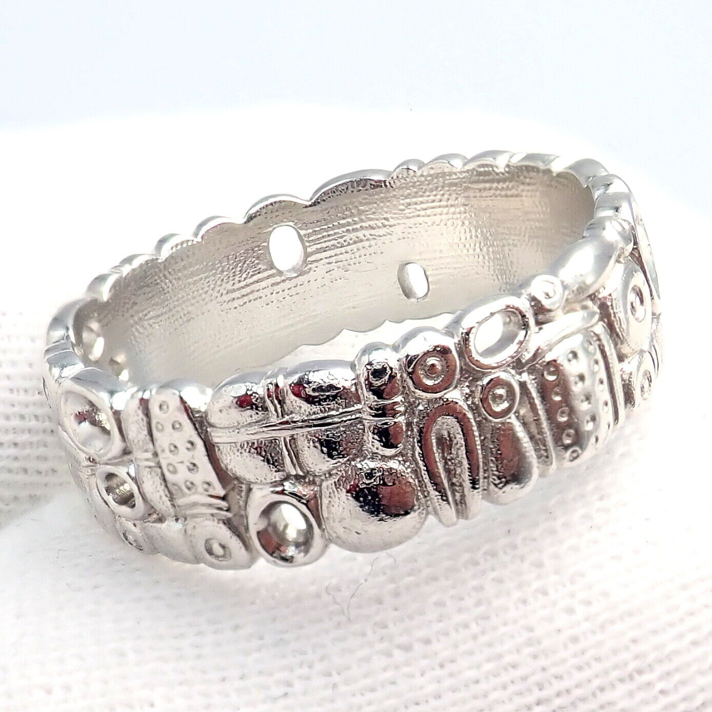Authentic Alex Sepkus Favorite Things Platinum Band Ring Size 8.5 - Elegant Jewelry for Weddings, Anniversaries & Special Occasions
