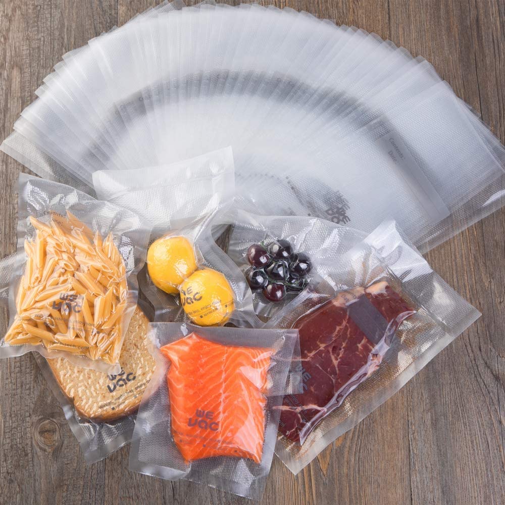 Premium Wevac Vacuum Sealer Bags - 100 Count, 11x16 Inch Gallon Size | BPA Free Heavy Duty Commercial Grade | Compatible with FoodSaver, Seal-a-Meal & Weston | Perfect for Food Storage, Meal Prep, Sous Vide Cooking & Long-Term Freezer Organization