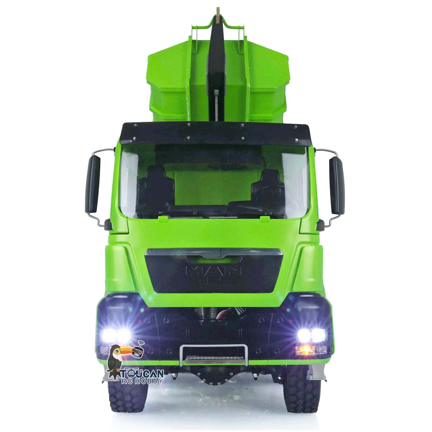 LESU 1/14 Scale RC 8x8 Hydraulic Dump Truck with Sound & Light System - Remote Control Construction Vehicle for TGS Roll On/Off Tipper - Perfect for Construction Play, Collecting, and RC Hobby Enthusiasts