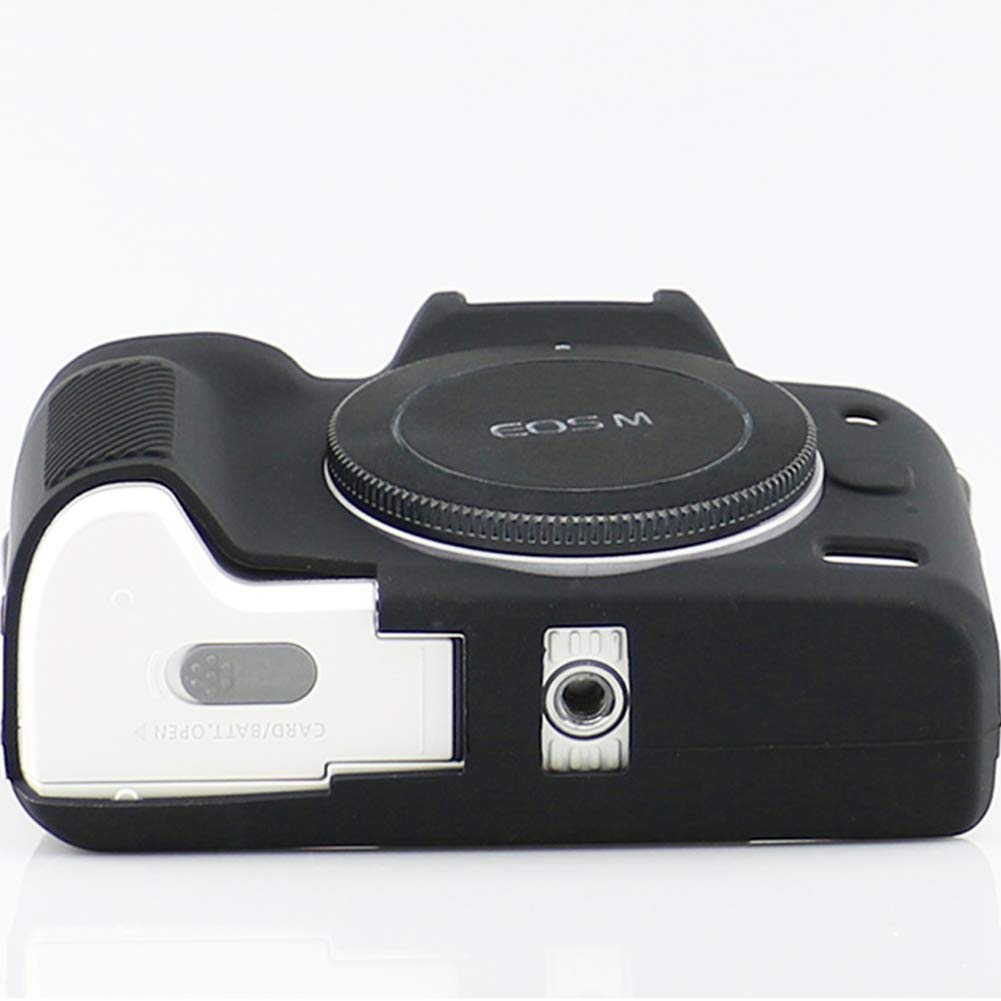 **Canon M50 Camera Case - Professional Silicone Rubber Cover, Detachable, Anti-Scratch & Shockproof Full Body Protection (Black) - Perfect for Travel, Outdoor Photography & Daily Use**