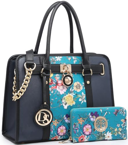 A8 Blue Flower With Matching Wallet